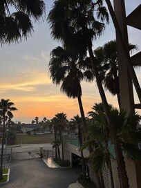 Sunset facing the island