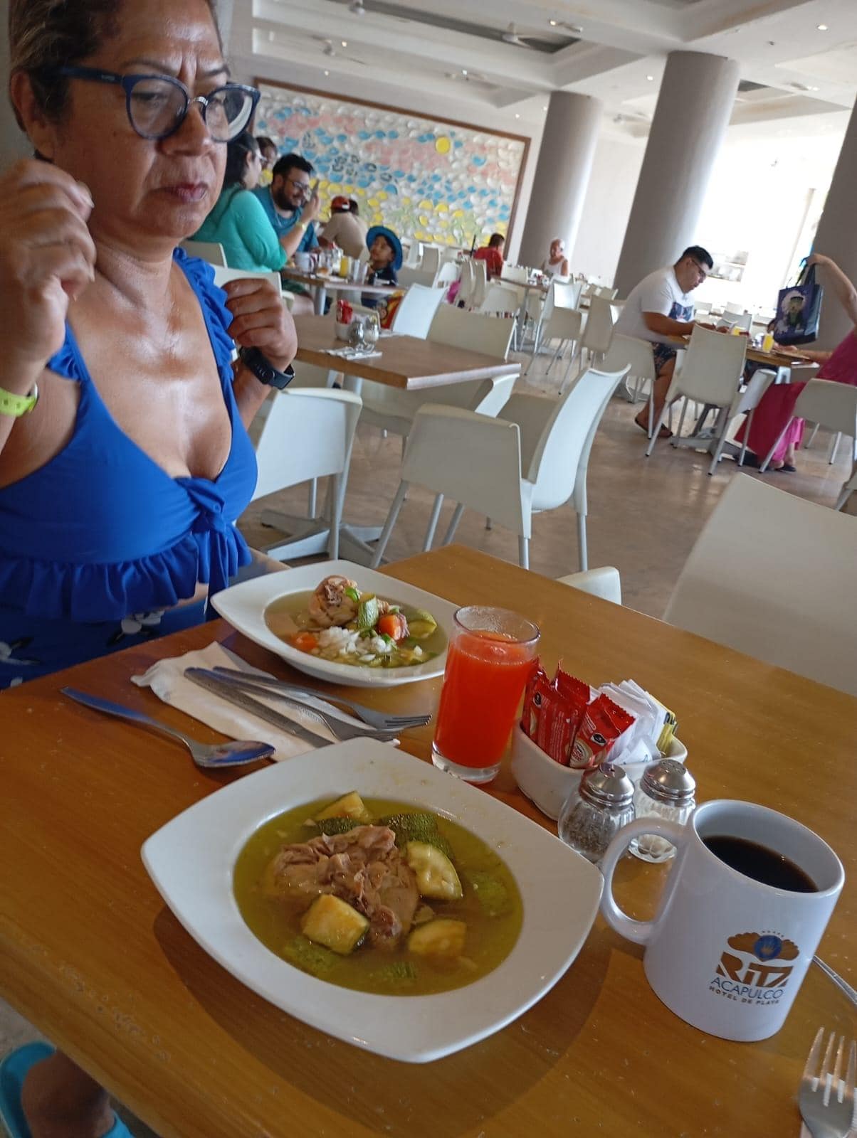 En el restaurante buen sazón 