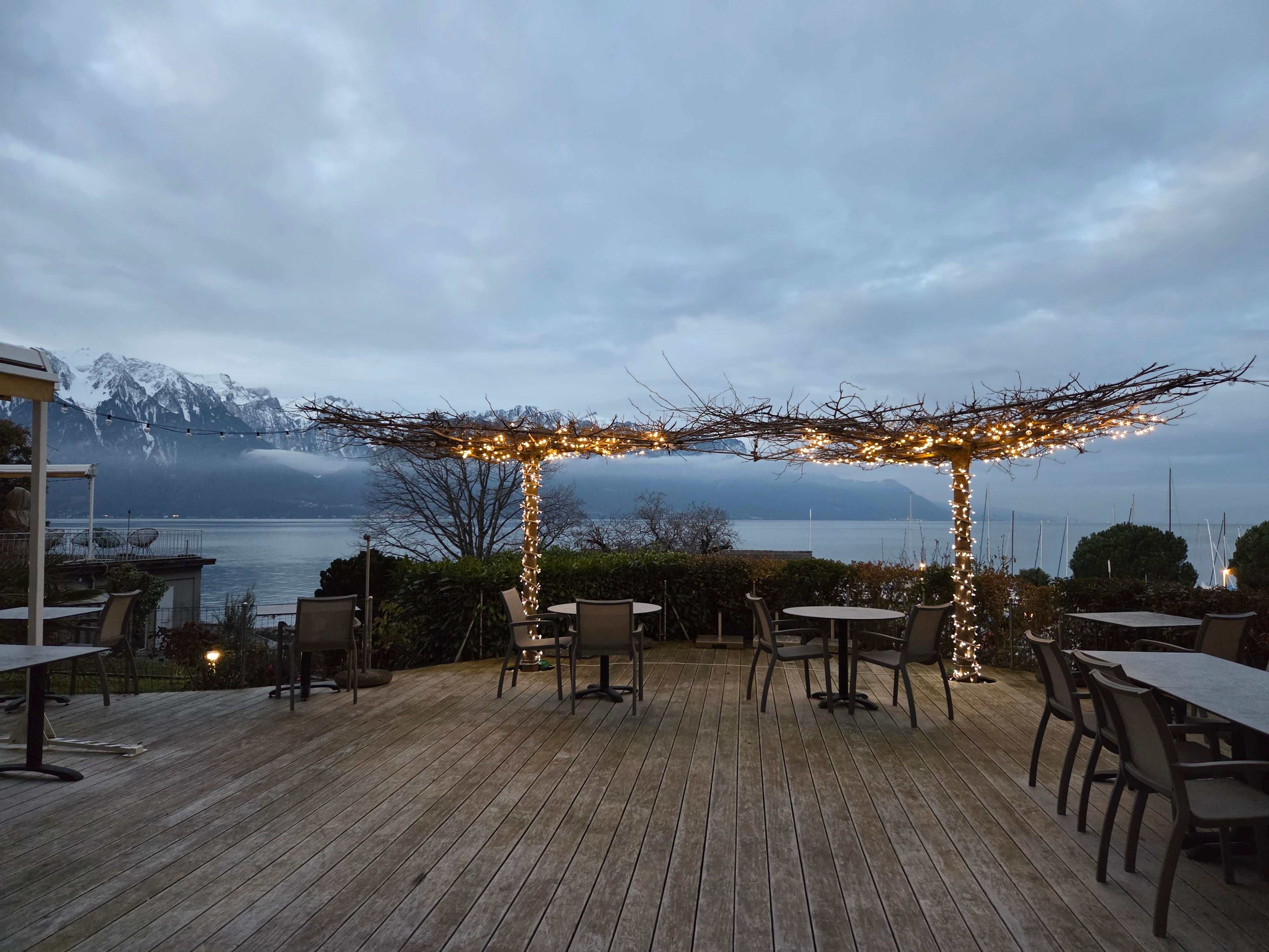 Terraza y vistas a final de noviembre.