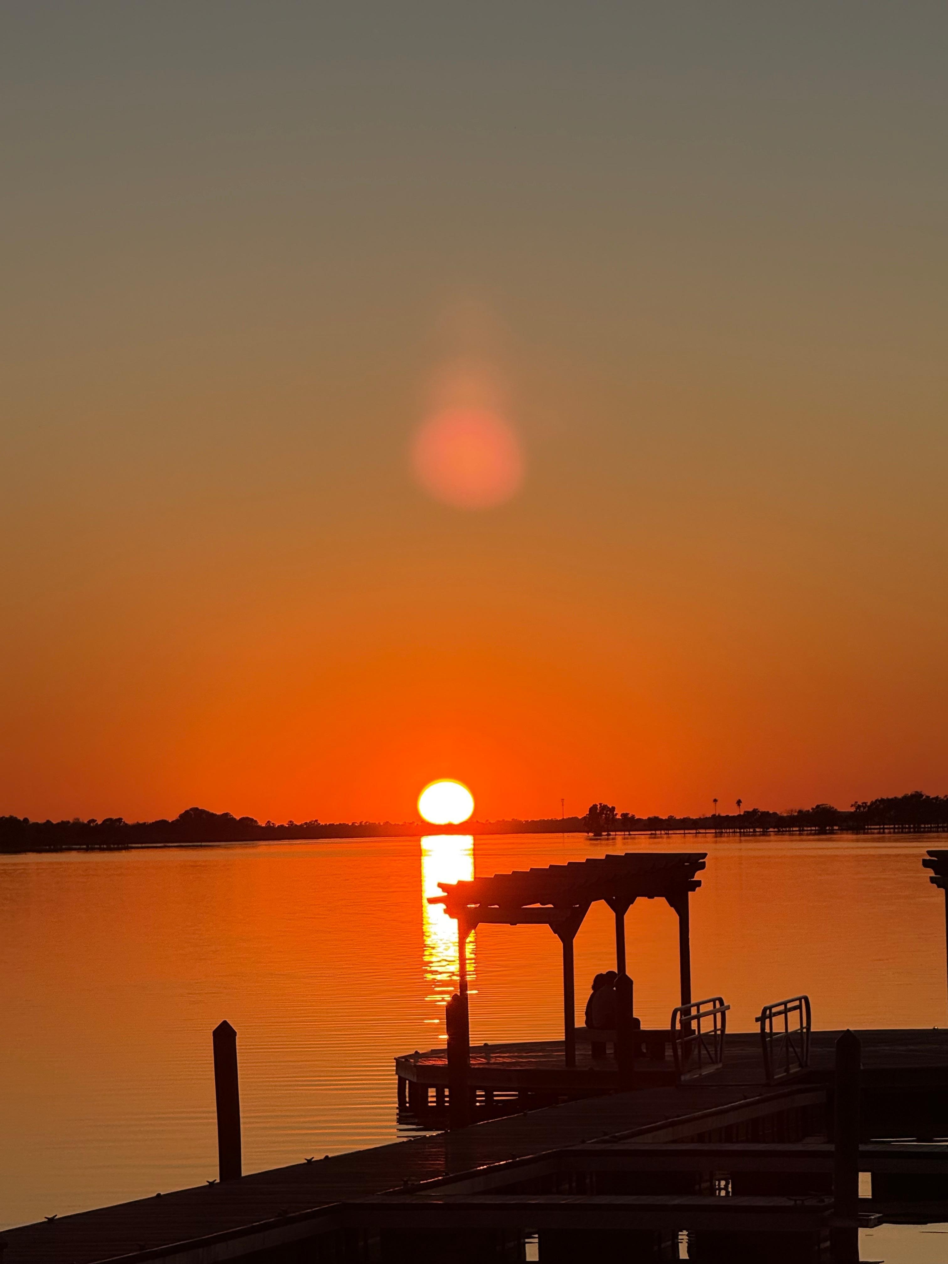 Sunset from the pool deck