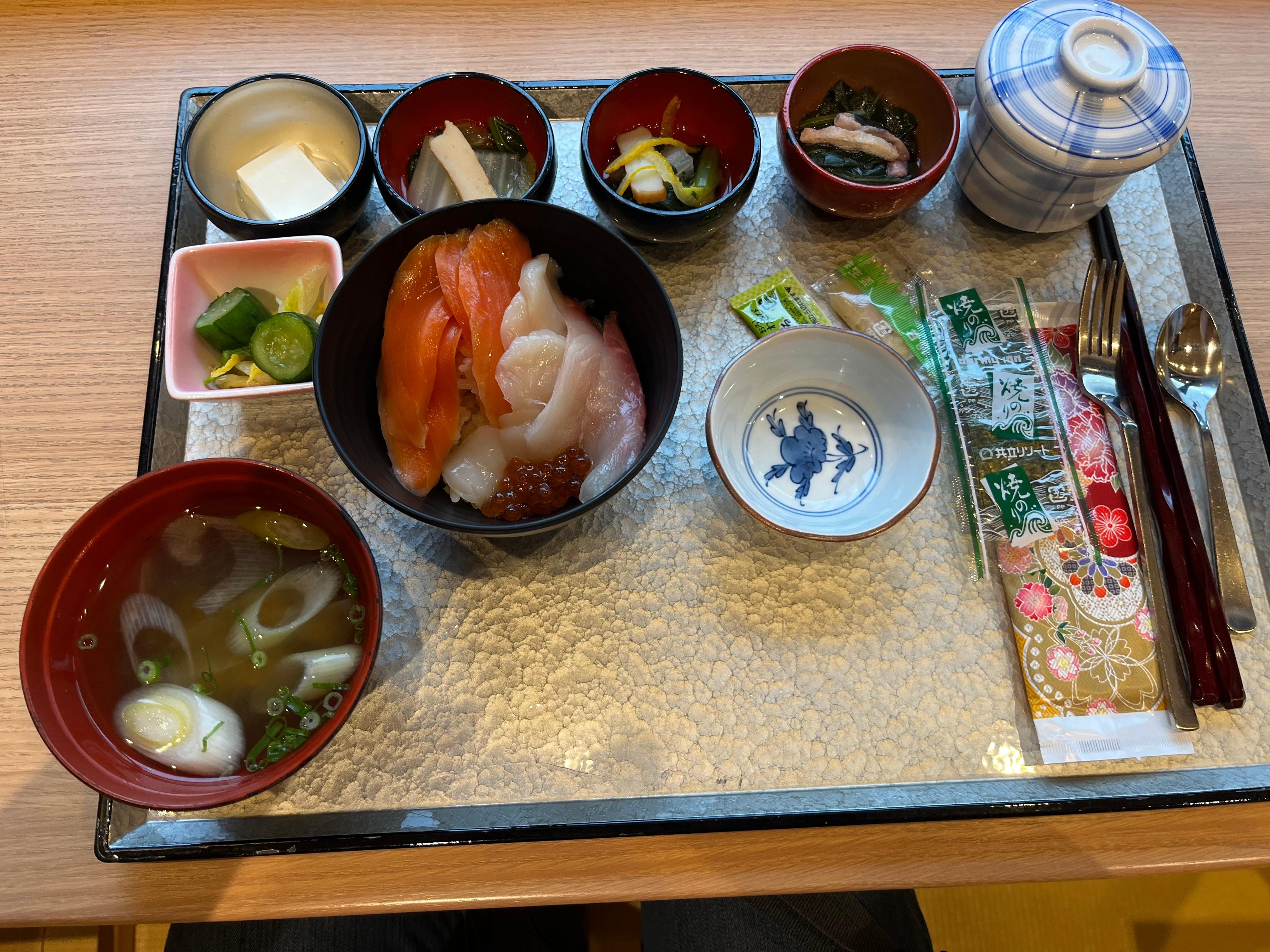 My first course from the breakfast buffet 