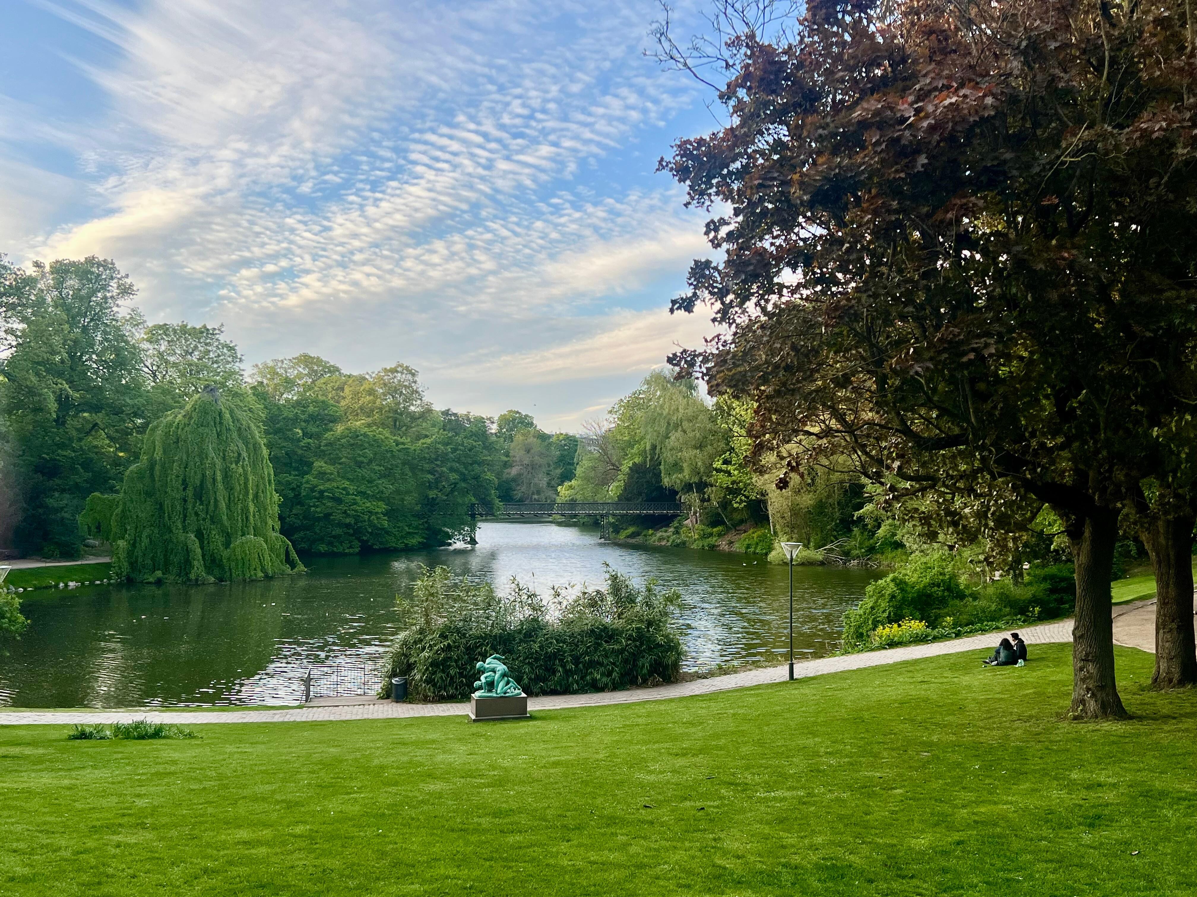 From the beautiful Orstedsparken a block away. 
