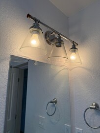 Rusted and missing a lightbulb.