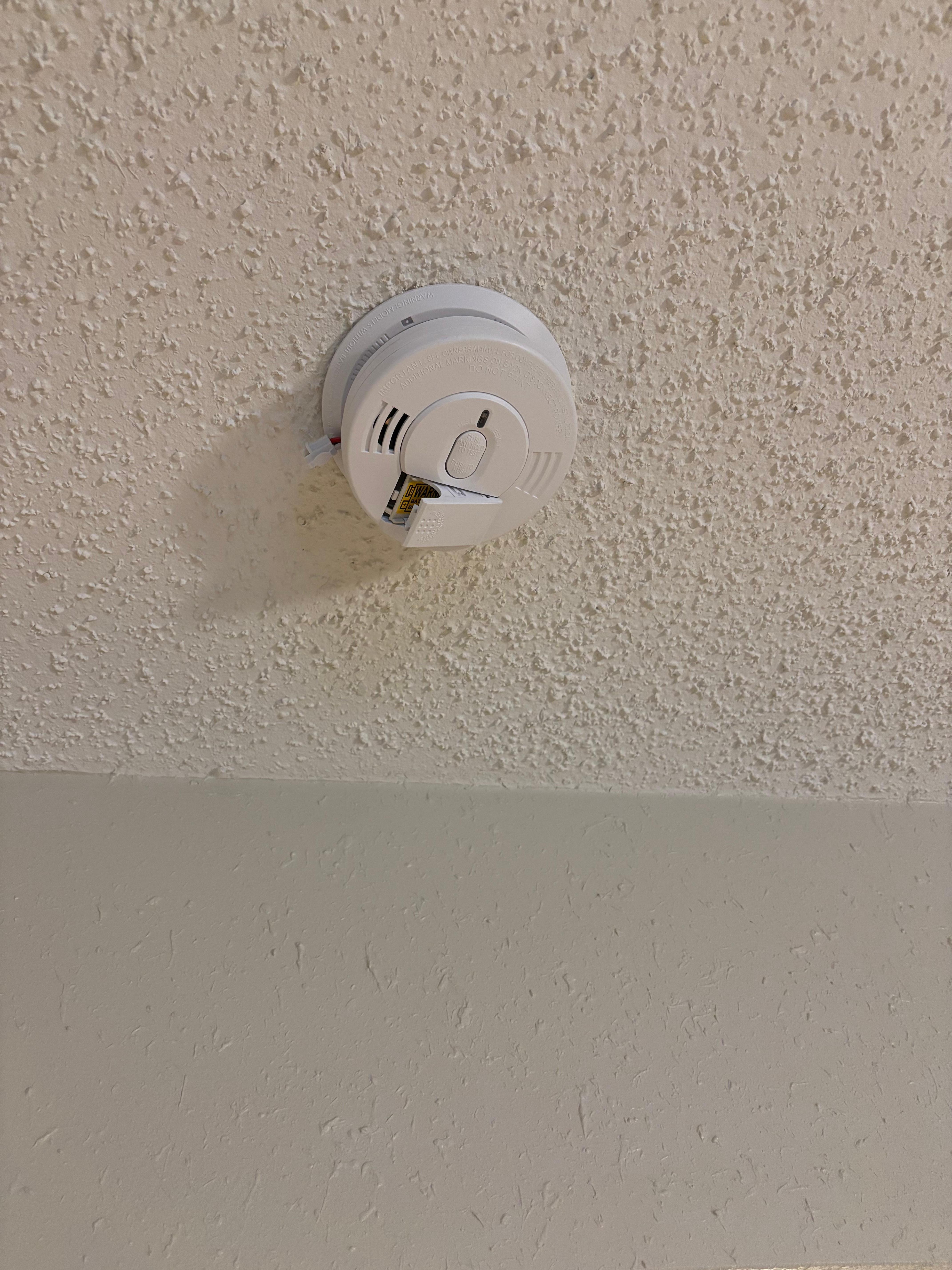 Disabled smoke alarm