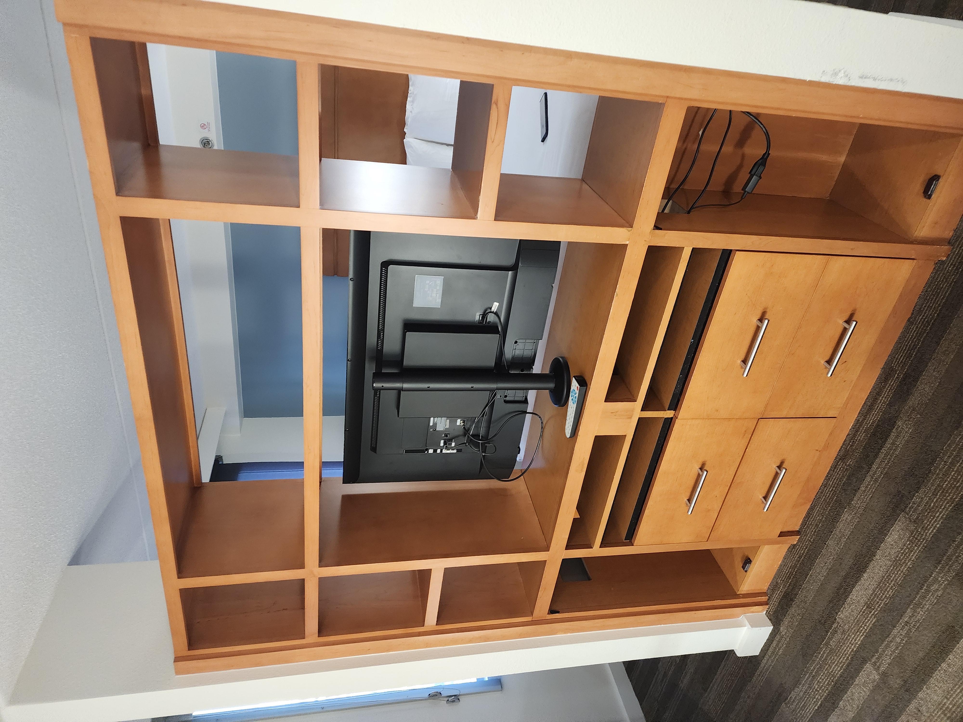 partition separating the bedroom and living room
