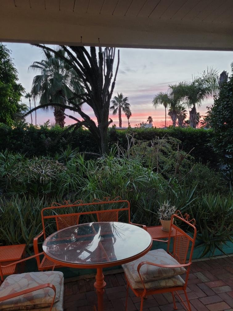 Sunset photo outside the residence 