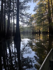 First afternoon fishing in the lake across from house