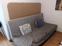 A strange uncomfortable sofa