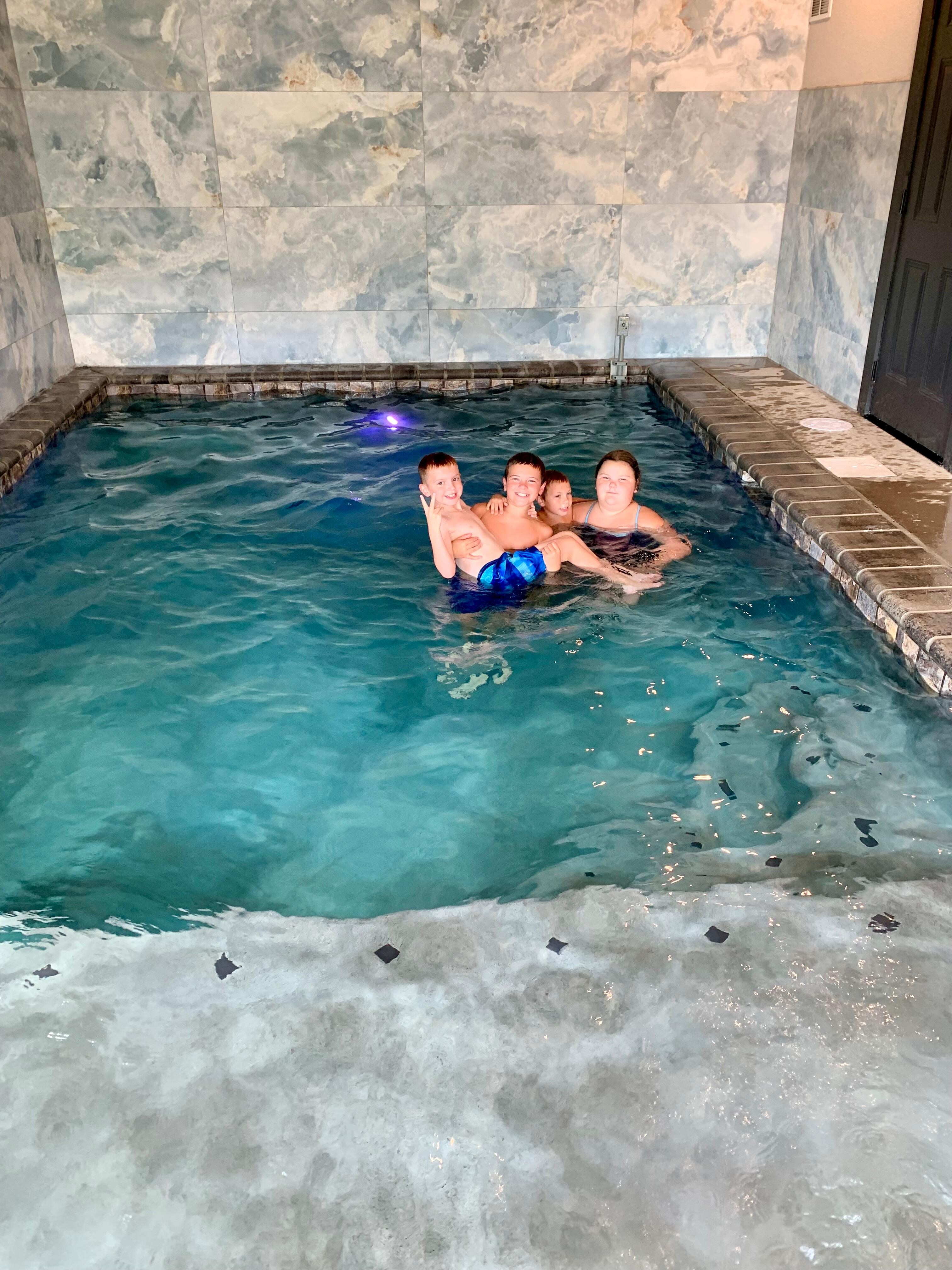 Children enjoyed the pool