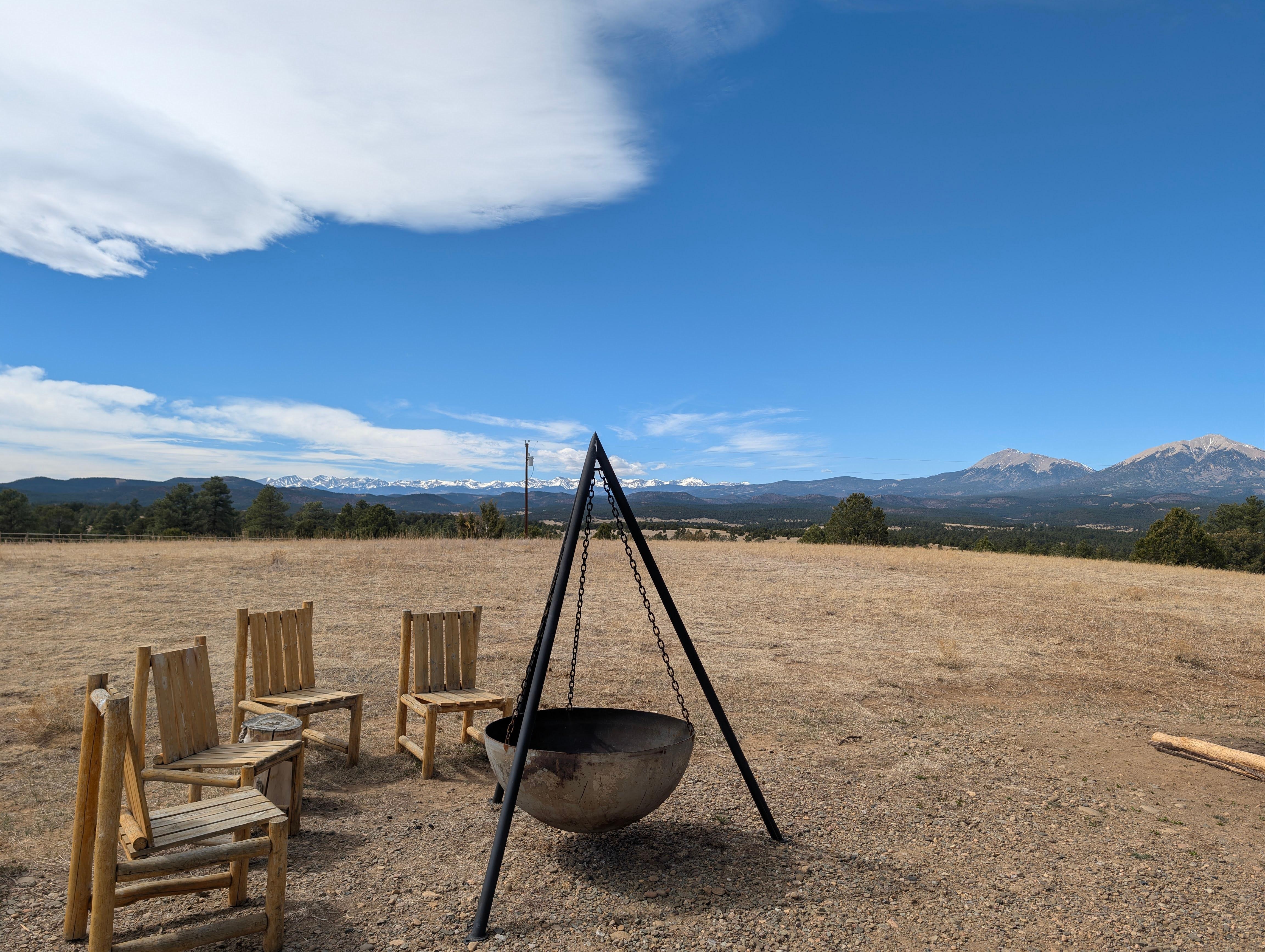 Outdoor firepit views (looking West)