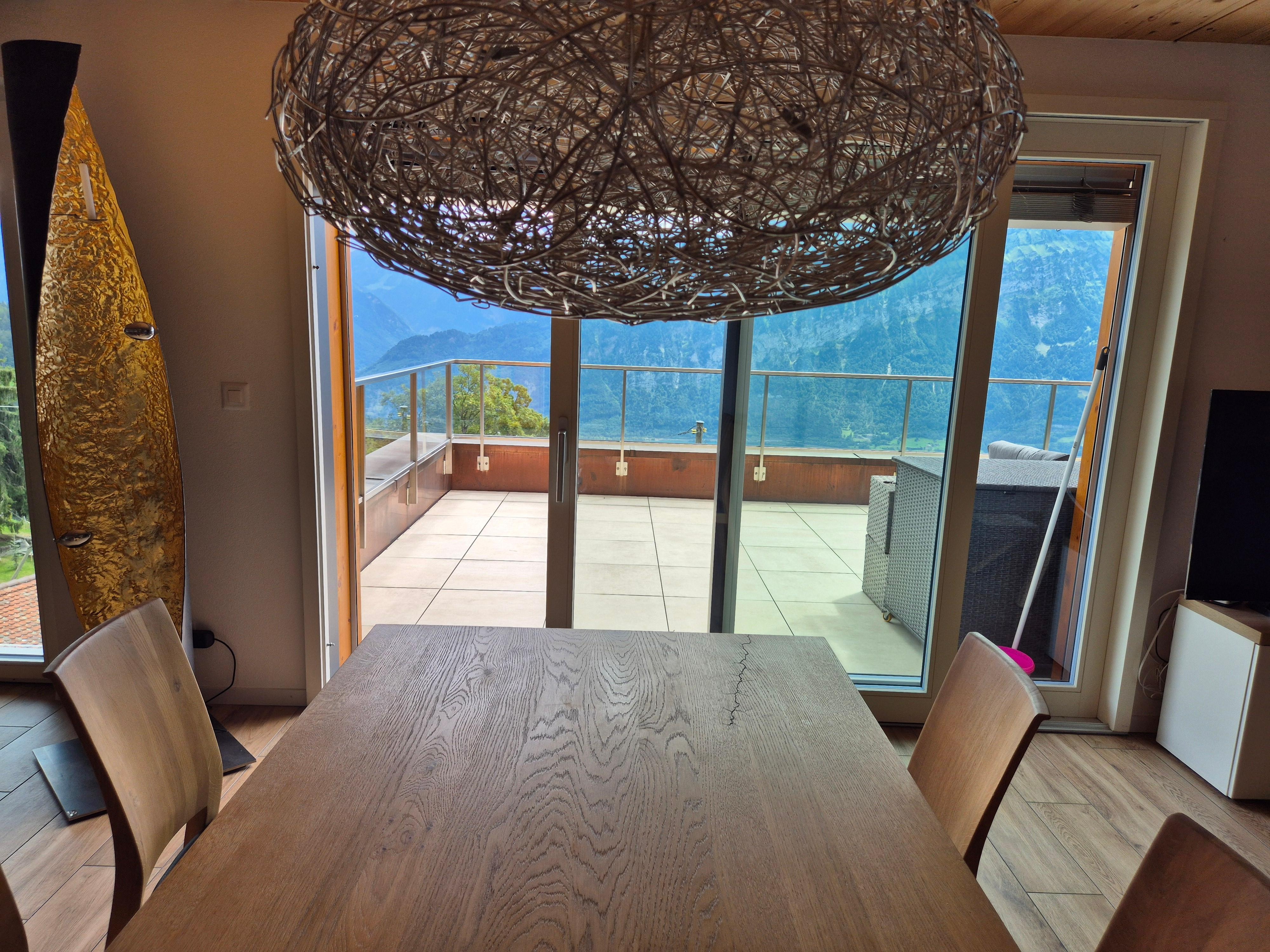 Blick vom Wohnzimmertisch