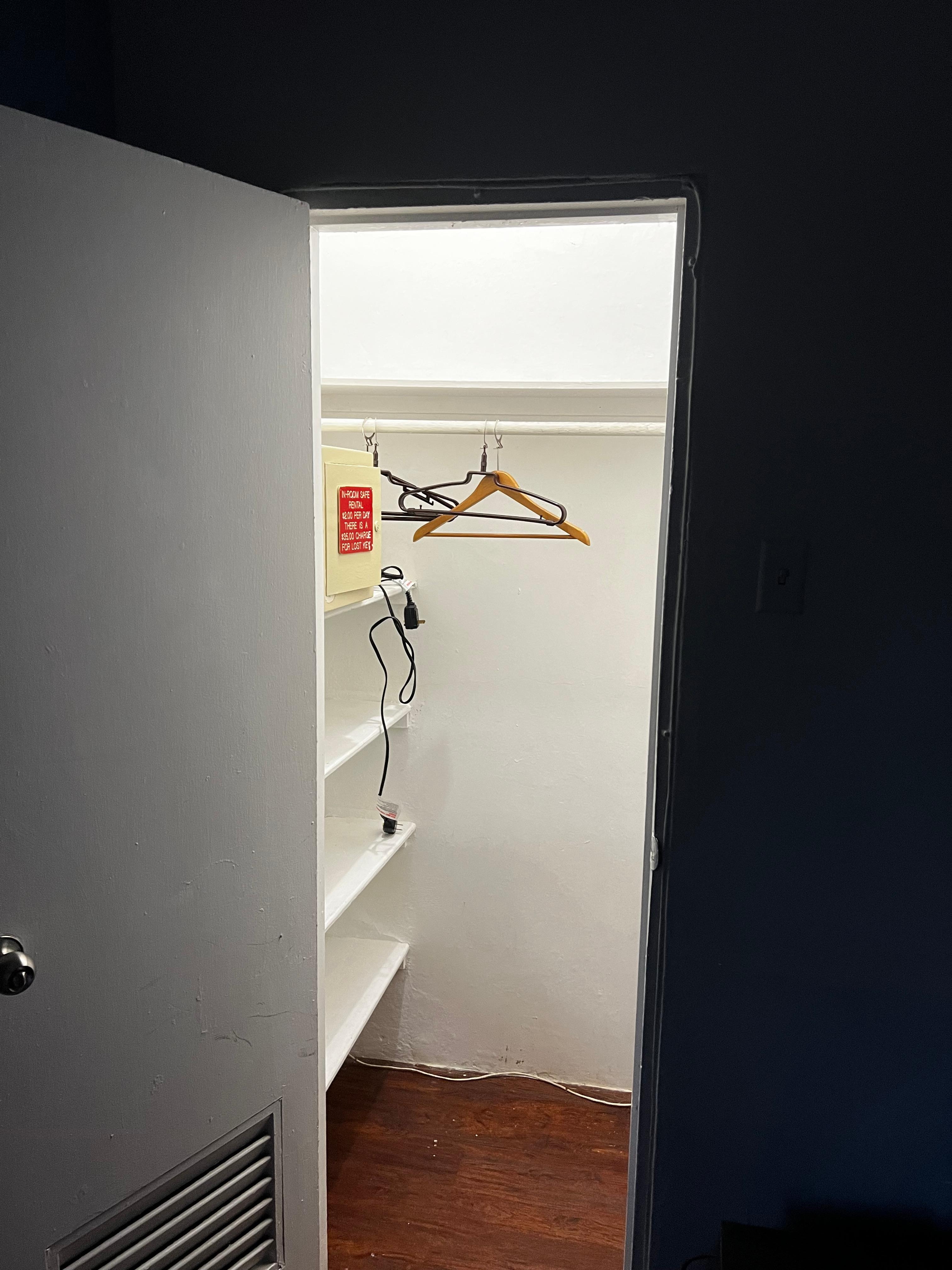 Closet with shelves (no dresser)