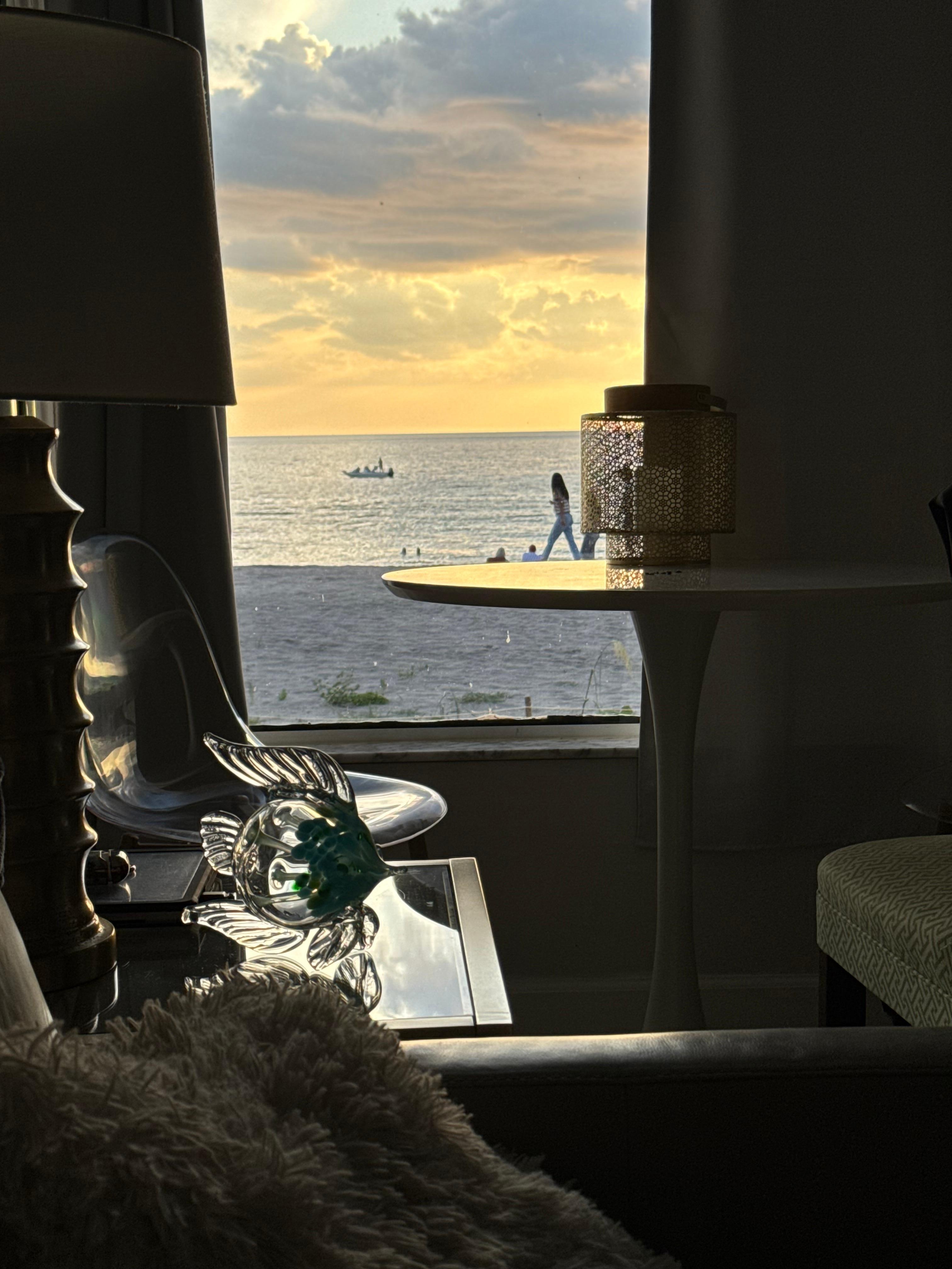 view from the sofa in the "living room"