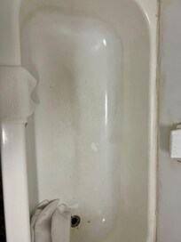 hair was inside the bathtub