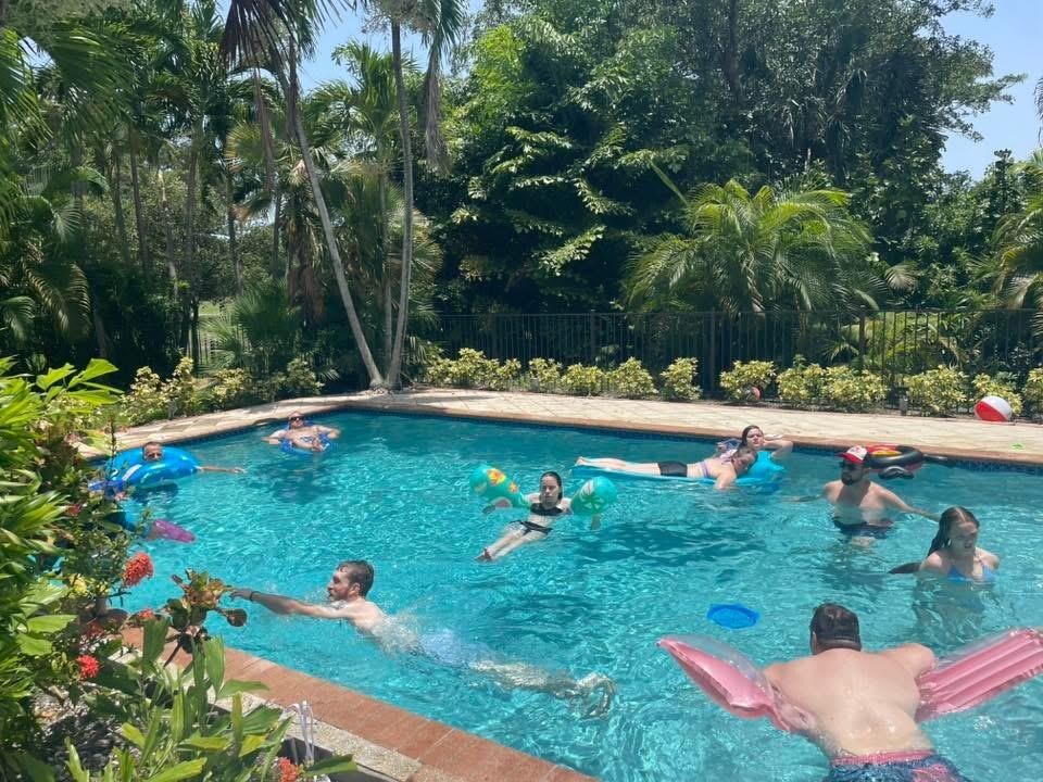 Swimming in the pool