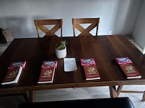 Nice big dining table.