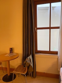 Disappointed with view looked out to the wall of the swimming pool