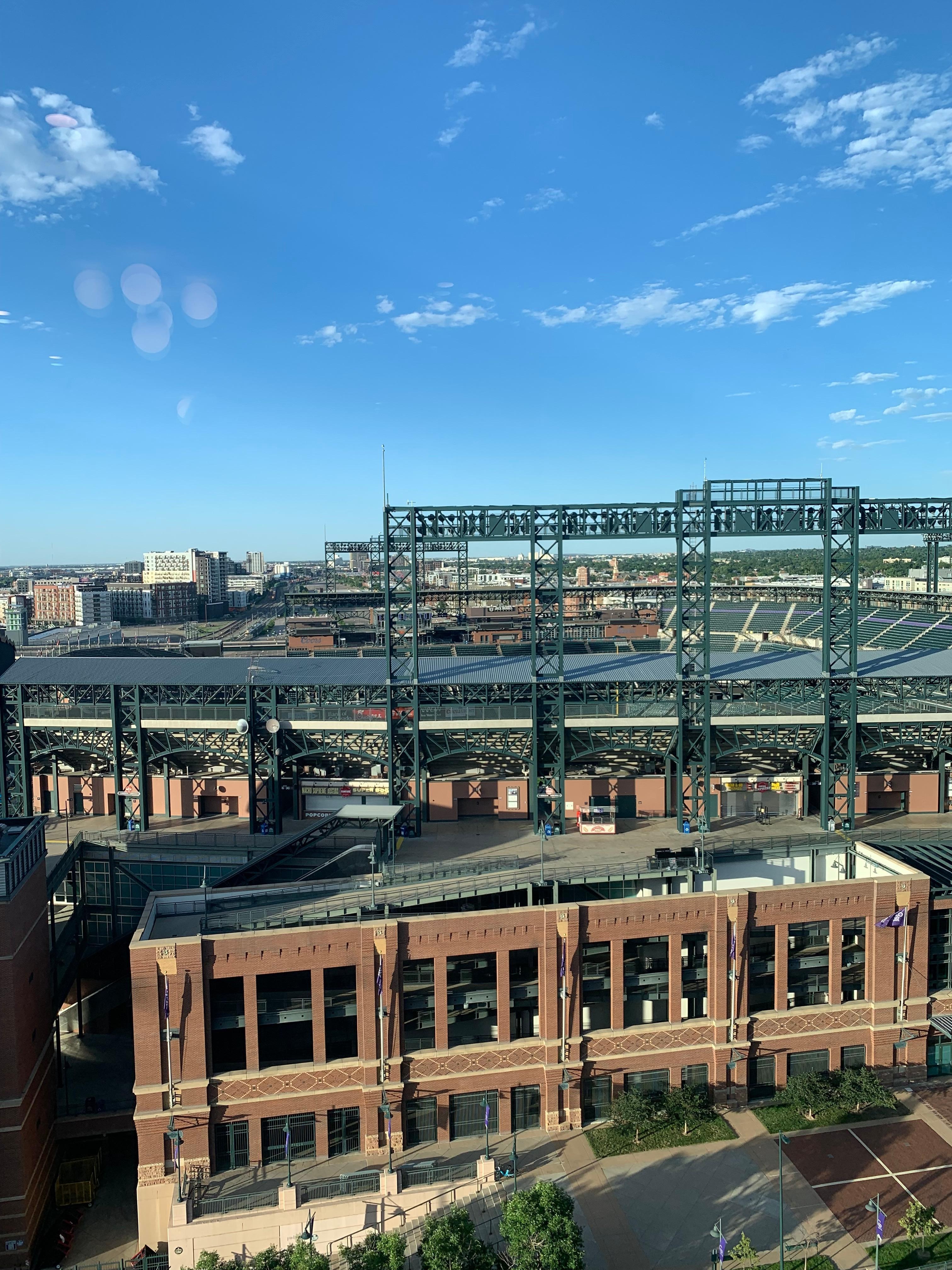 Coor’s Stadium view from our room.