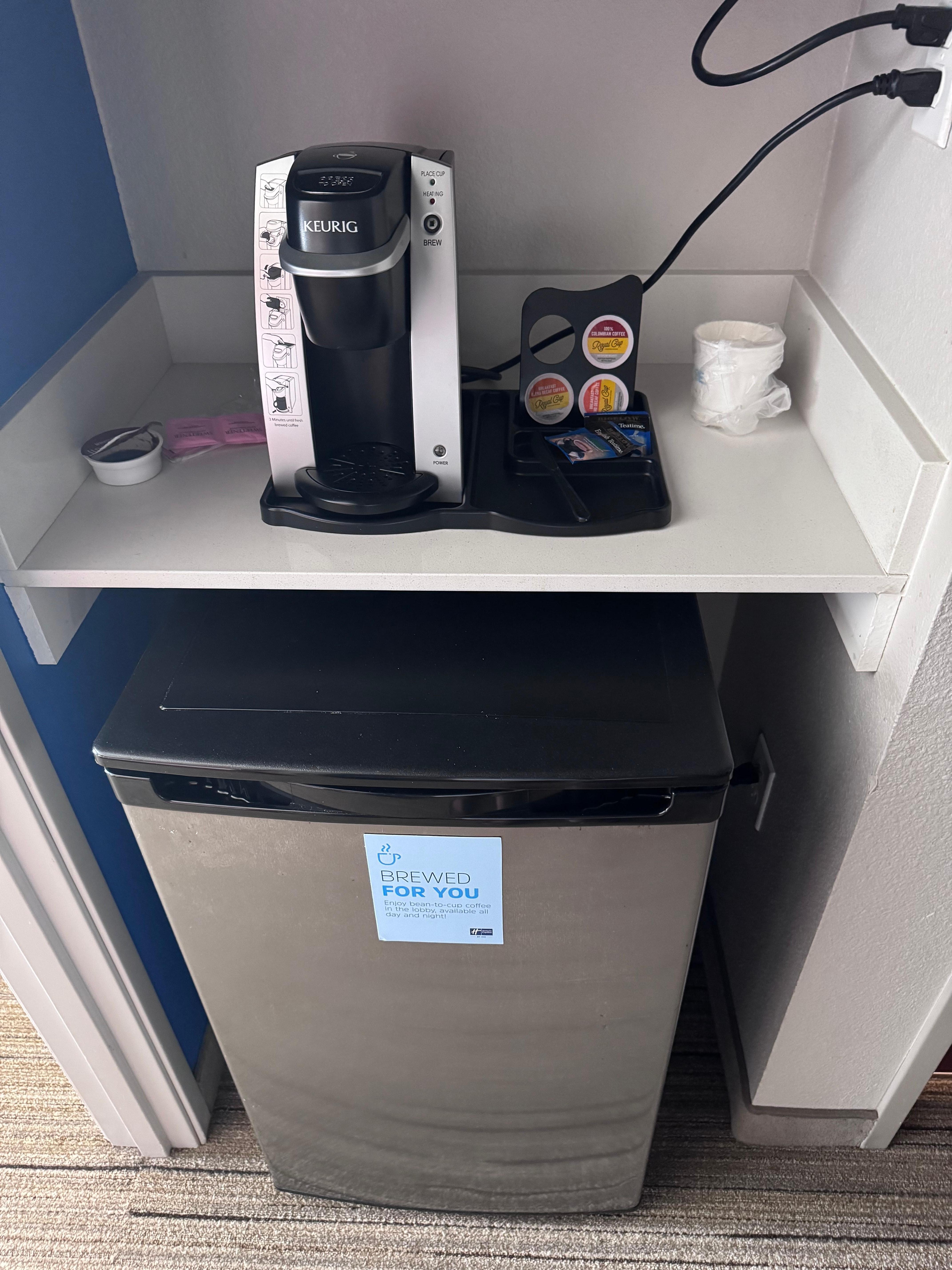 Fridge and coffee maker