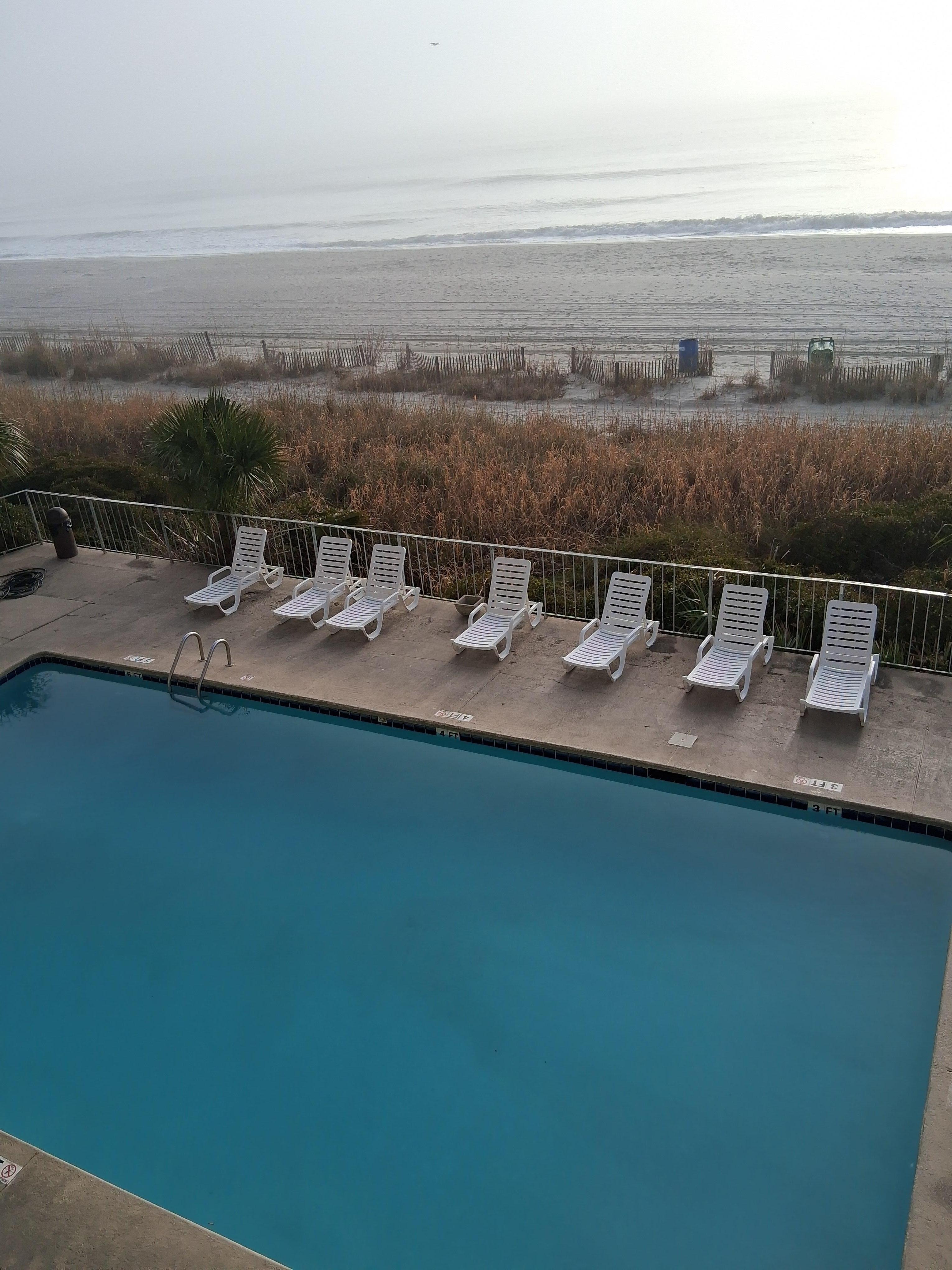 View from the balcony of my room. The beach was so close. 