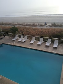 View from the balcony of my room. The beach was so close.