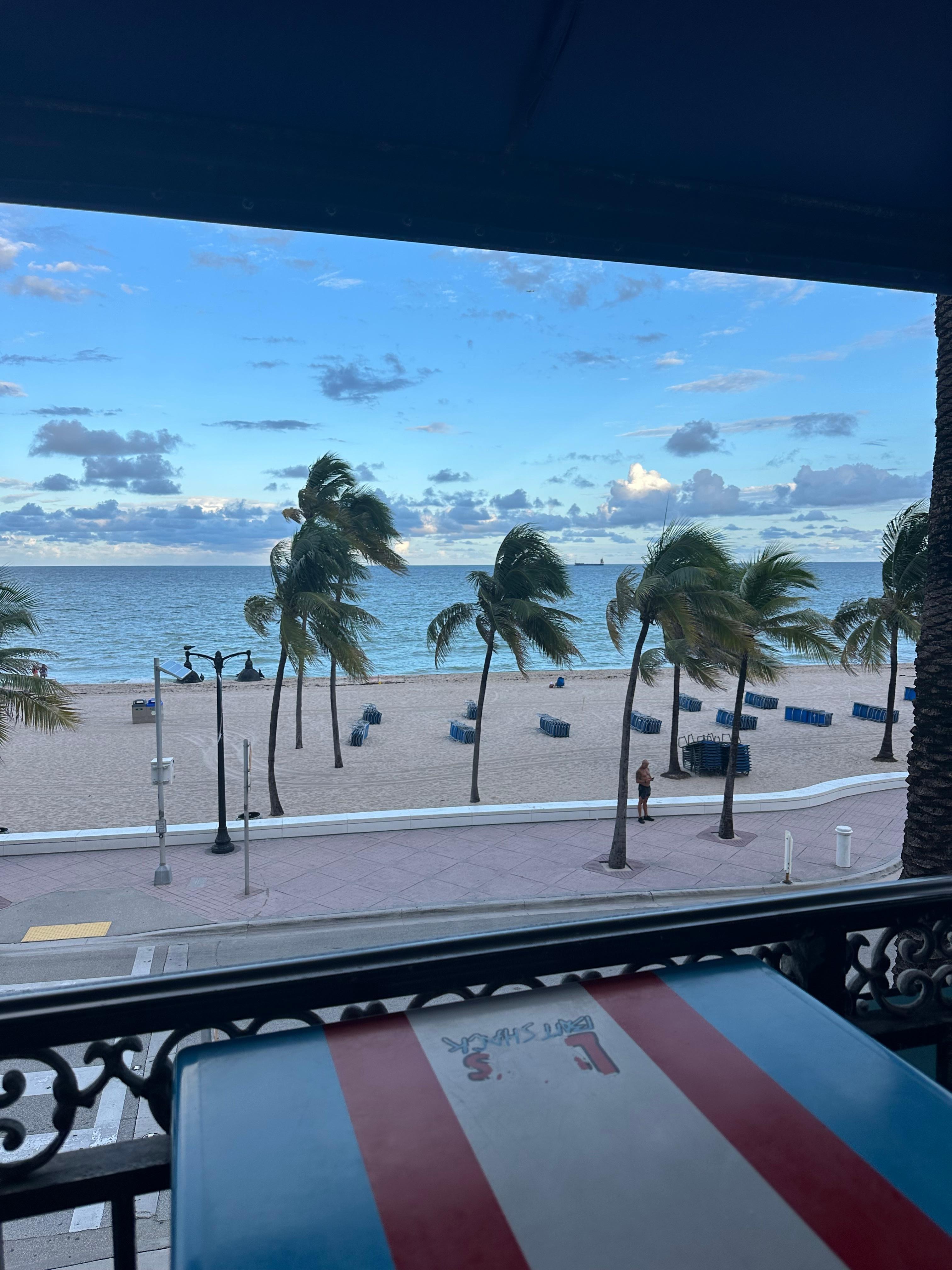 View from lulus bait shack at dinner