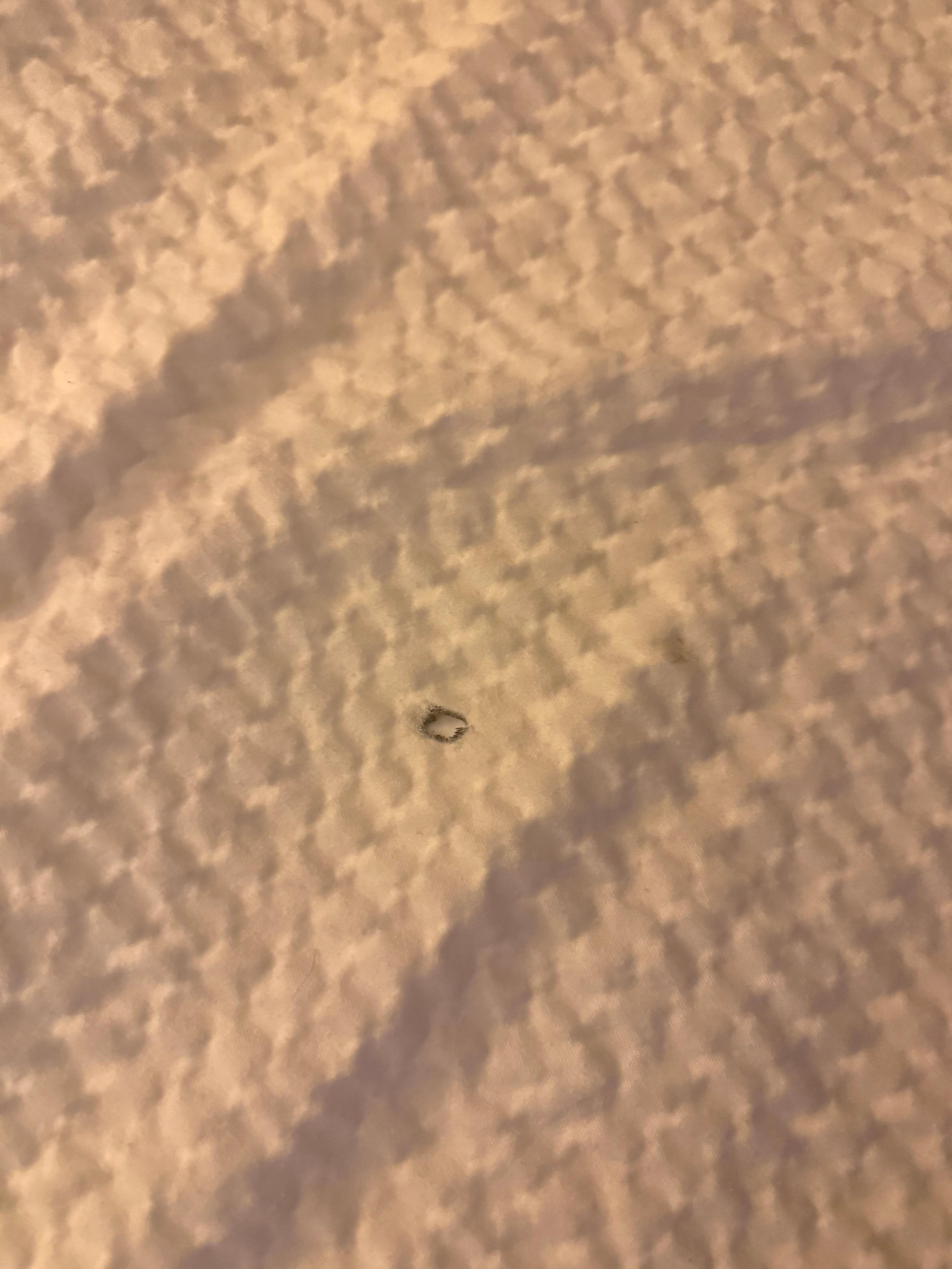 Cigarettes burns on comforter 