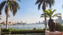 The Nile view from the pool