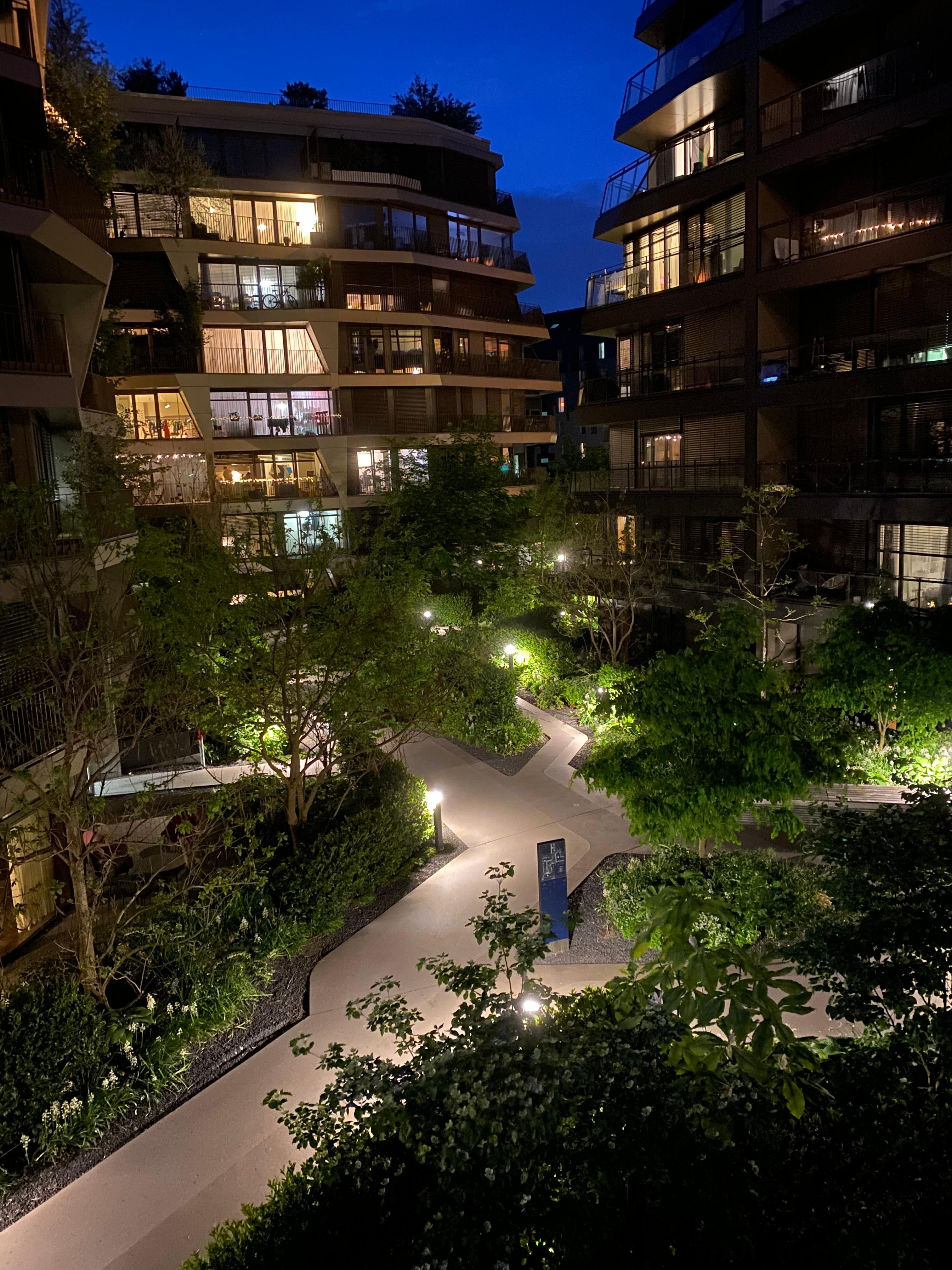 View from the balcony at night