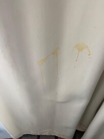 Stains on curtains
