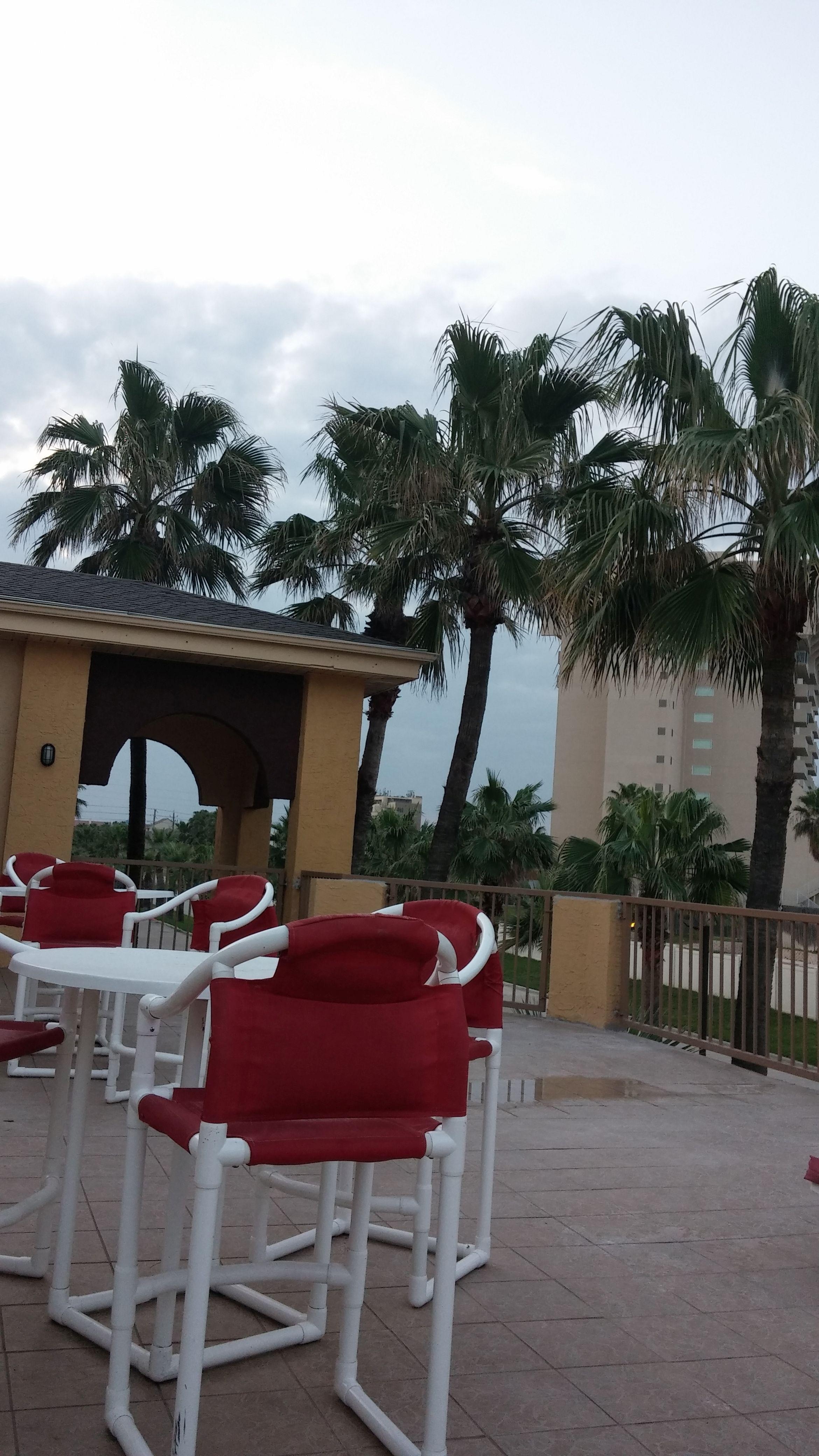 on 2nd floor patio area