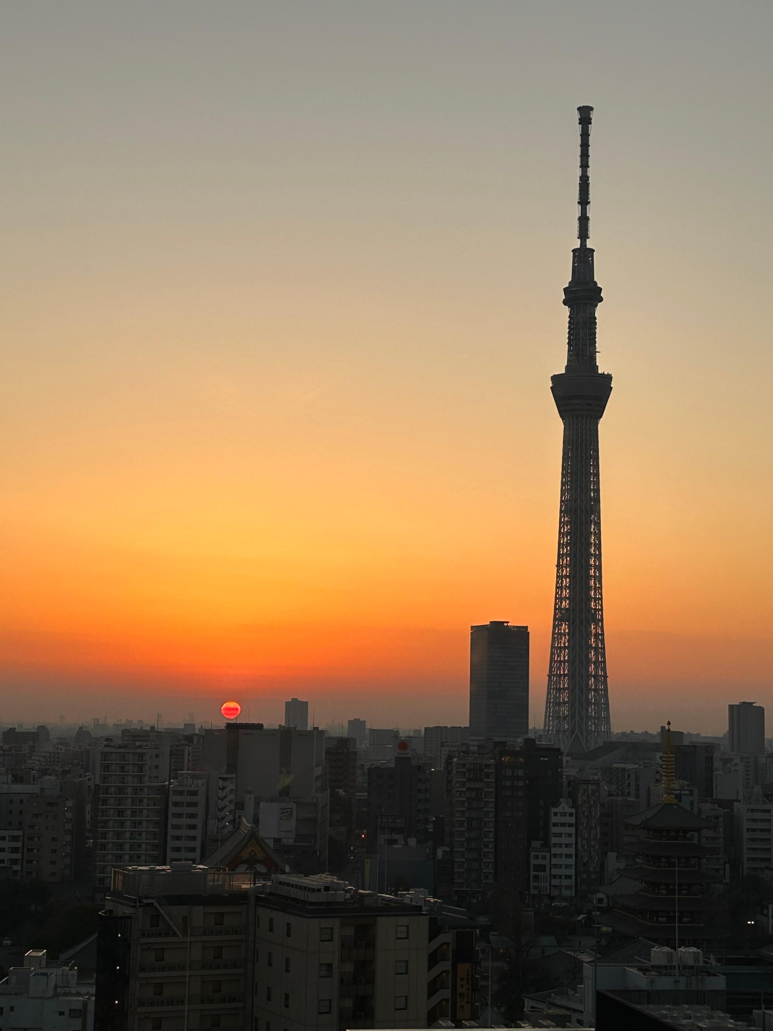 夜明けとスカイツリー