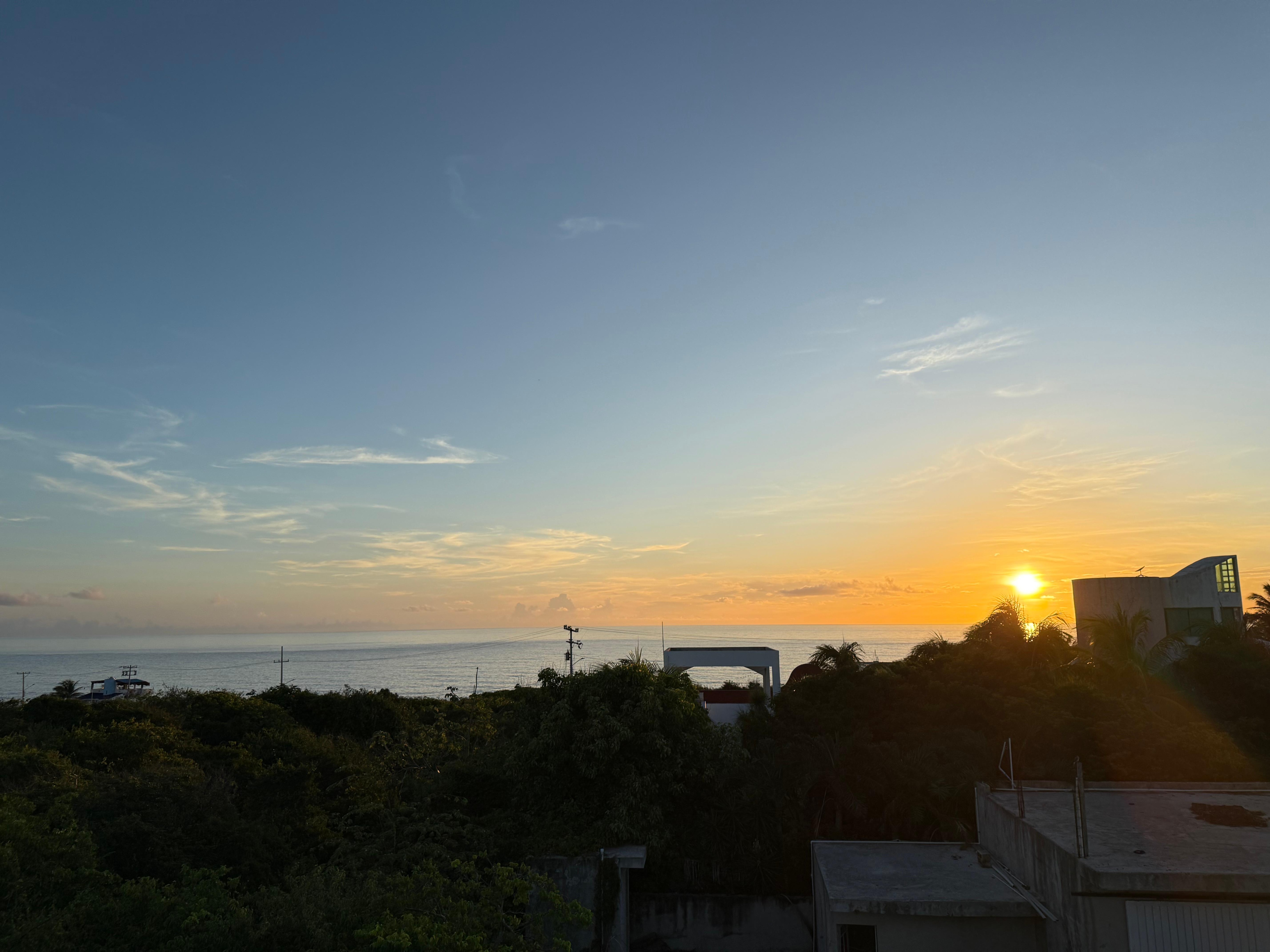 View from rooftop pool in the morning