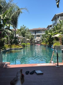 Luxury of swim up room week worth it.