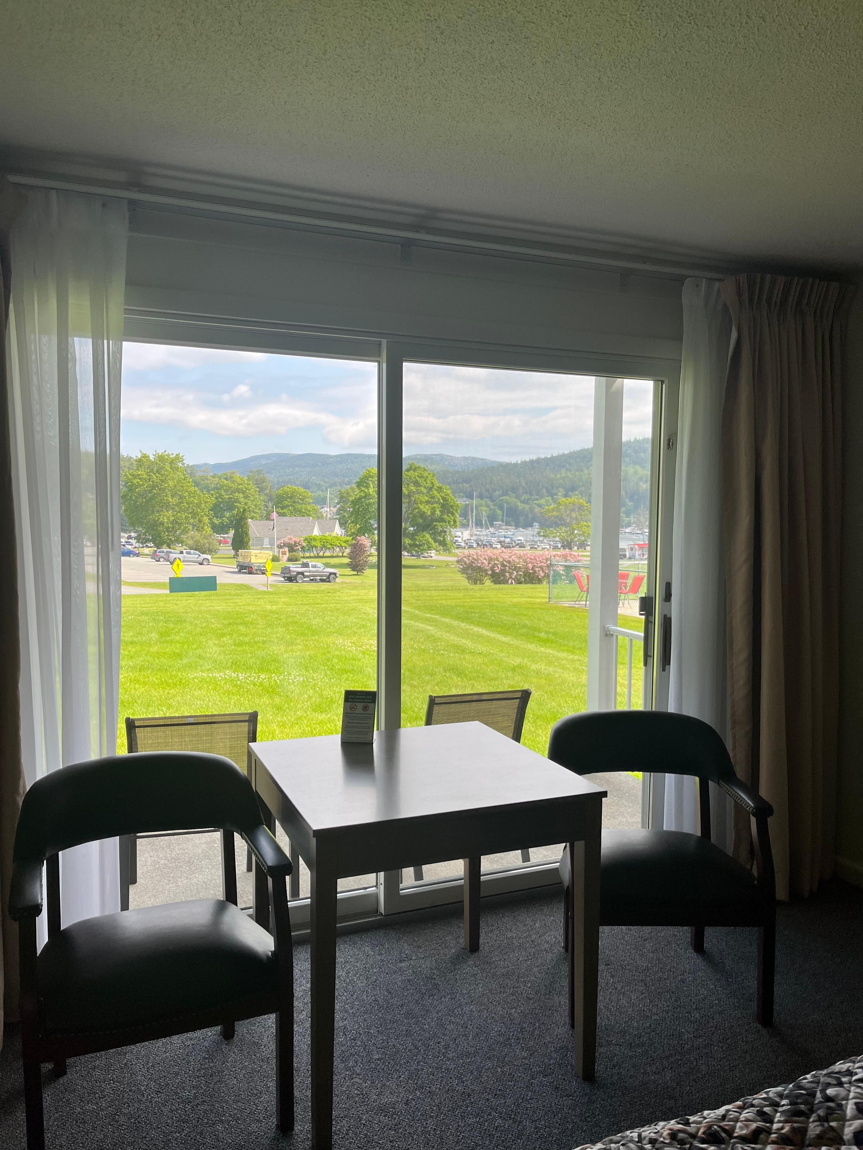 View from inside our room. We had 2 Queen beds. 