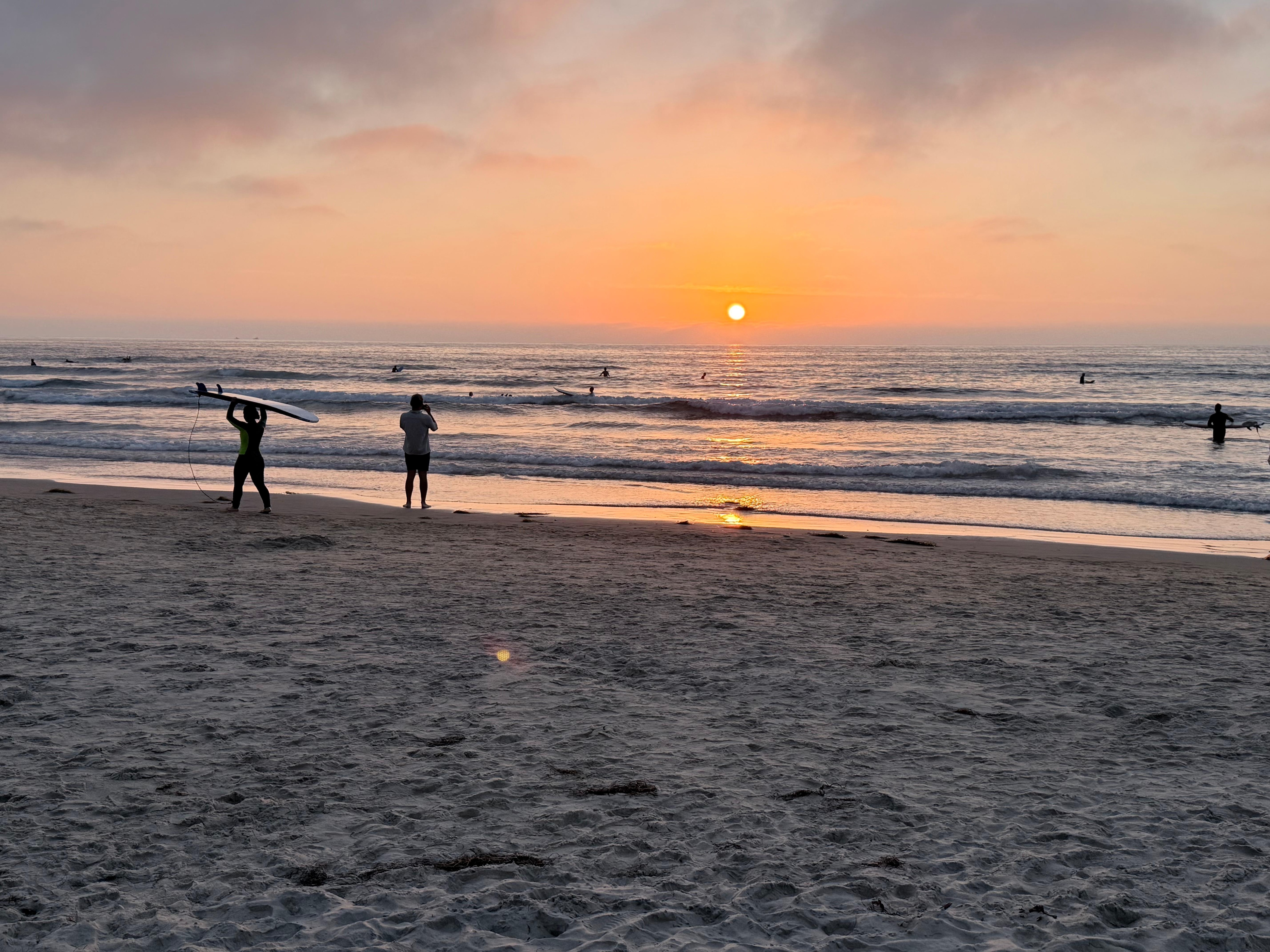 La Jolla Shores Beach - great beach sunsets. 