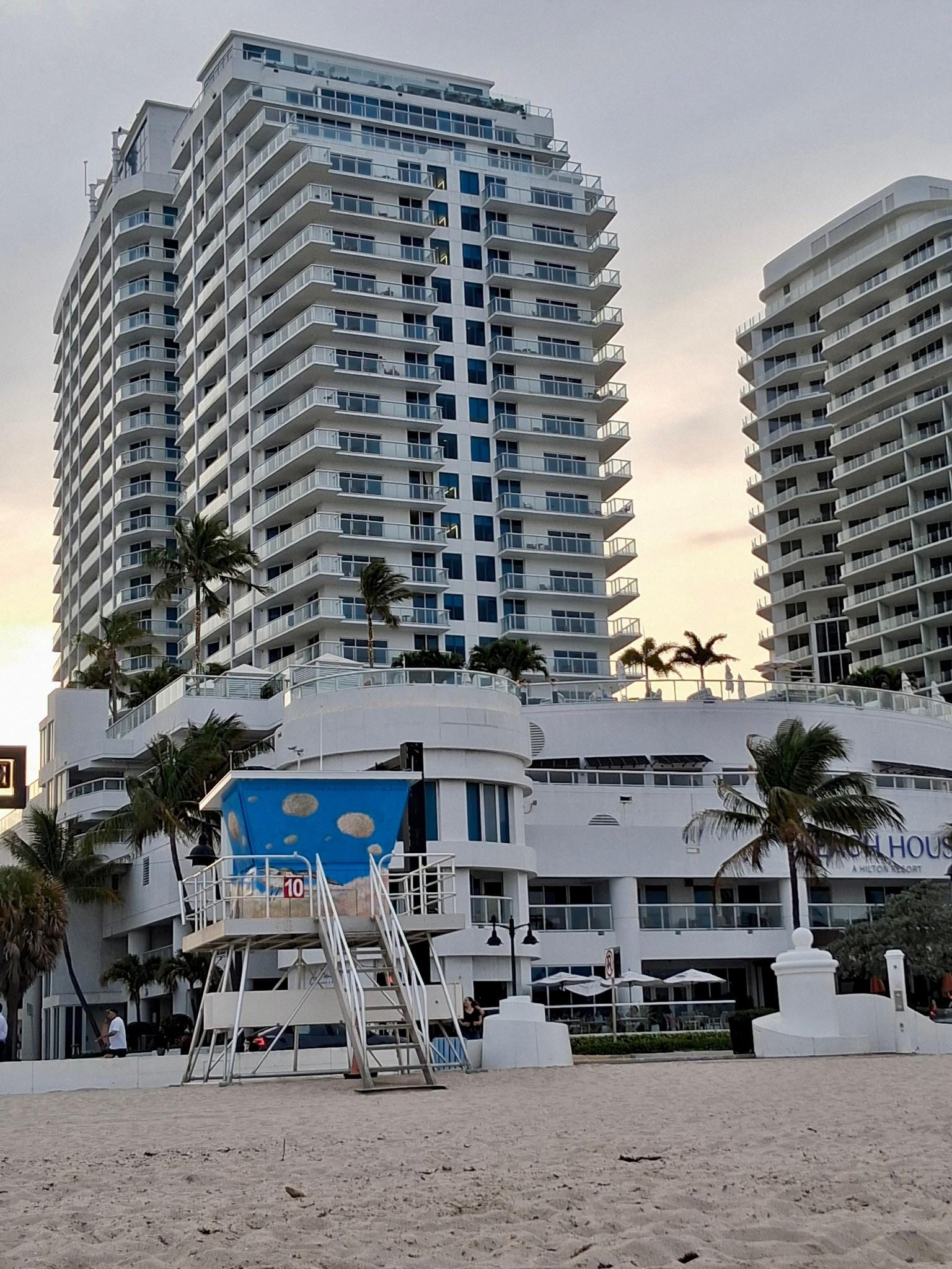 Outside from beach
