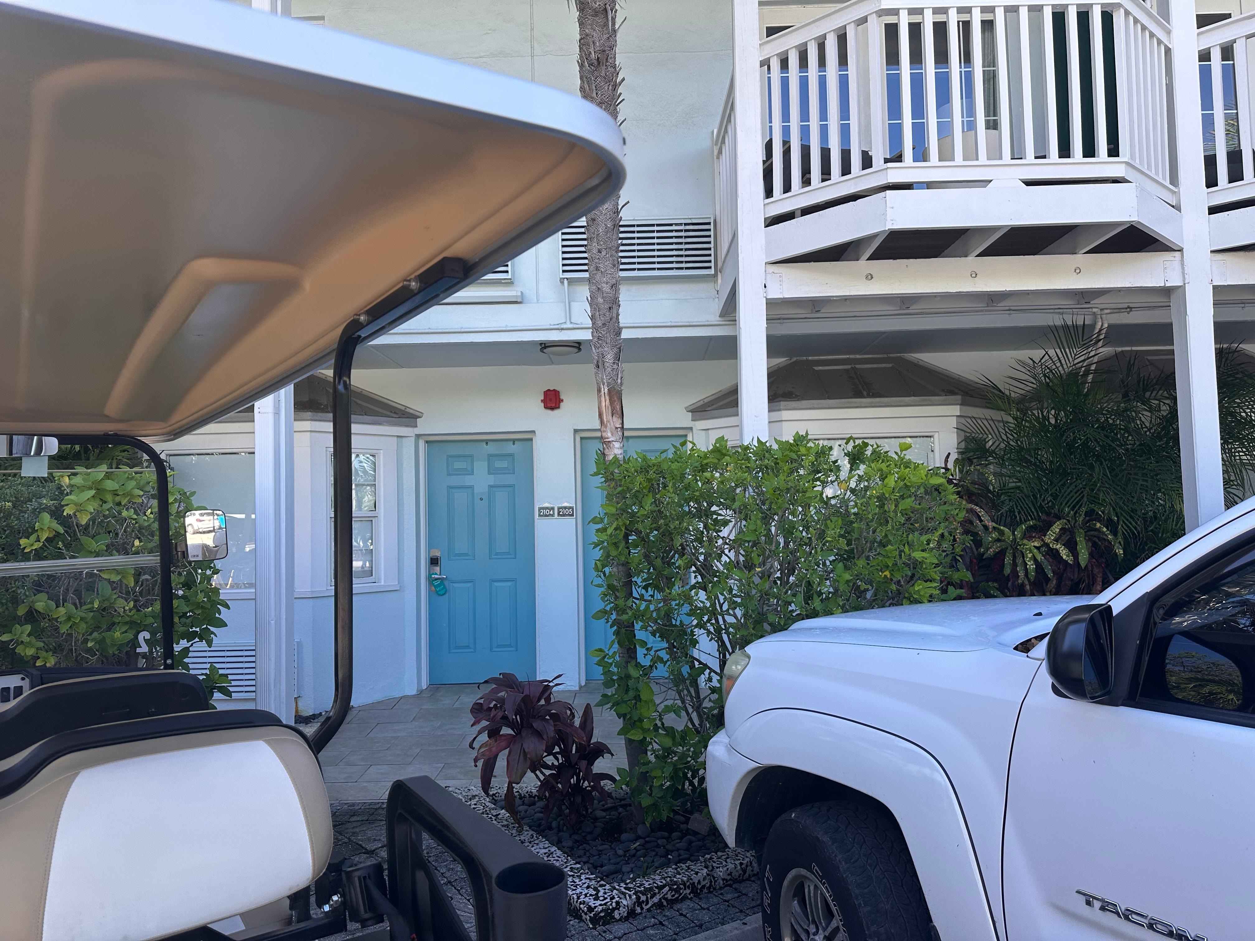 Our room was on the first floor facing parking lot. And room smelled like mold.