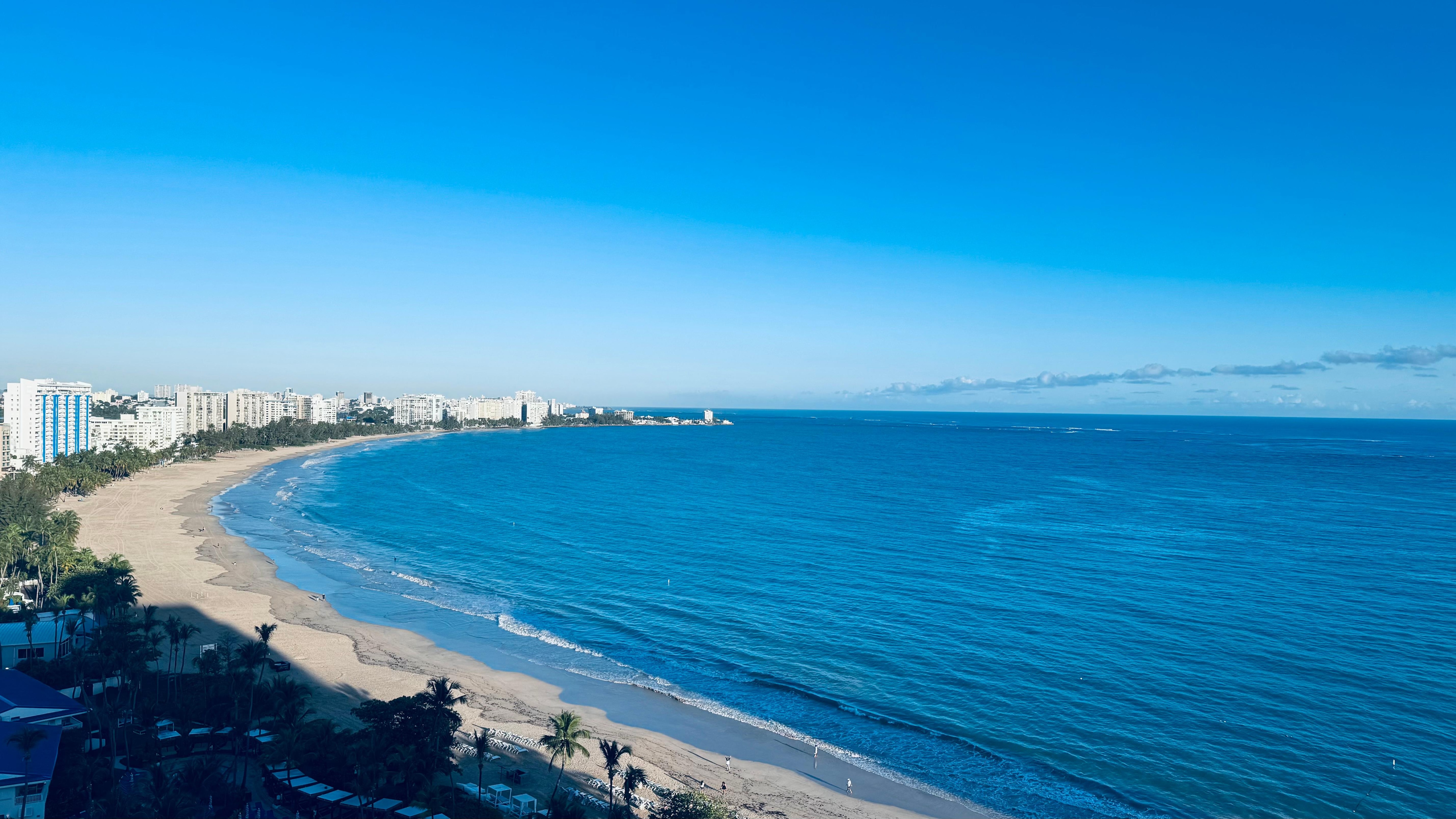 Balcony view of the beach 