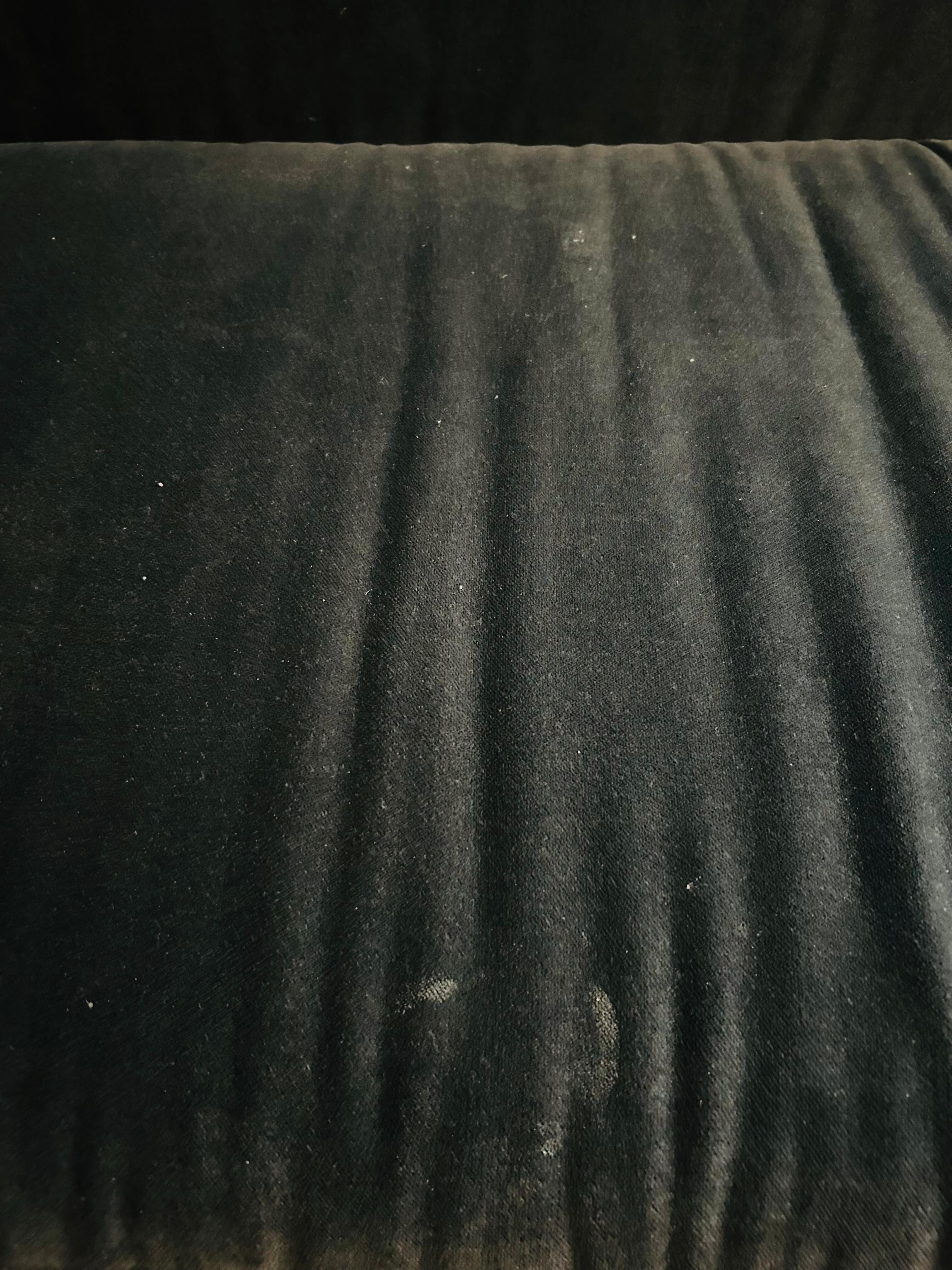 Dirty velvet couch in our room. 