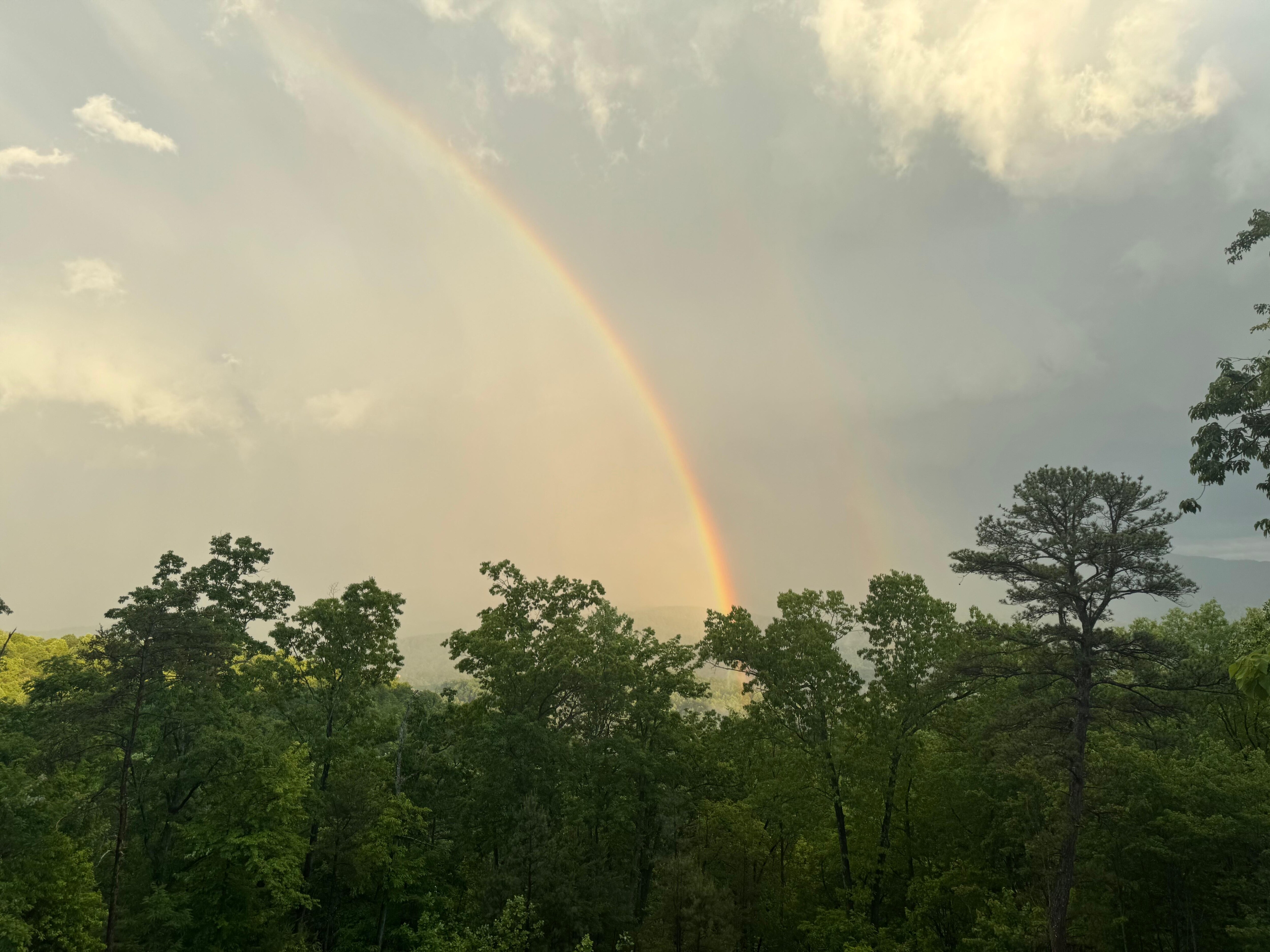 Rainbow over the cabin 