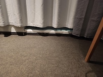 Poorly fitted curtains.