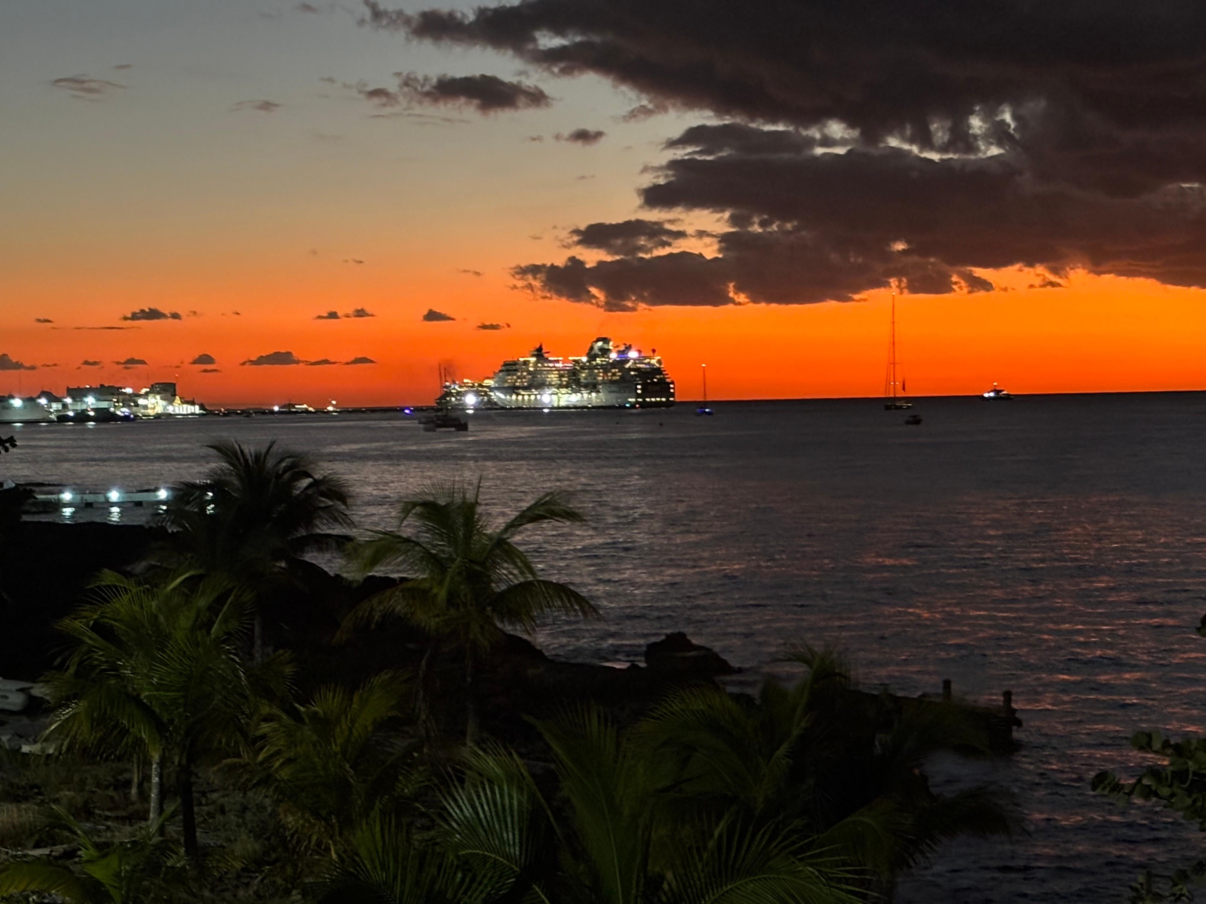 Sunset from the balcony.