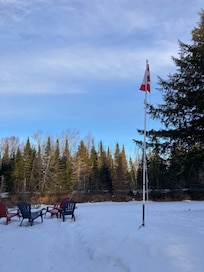Wintery view from the back porch