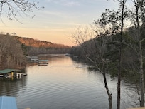 The sunrise view from the porch