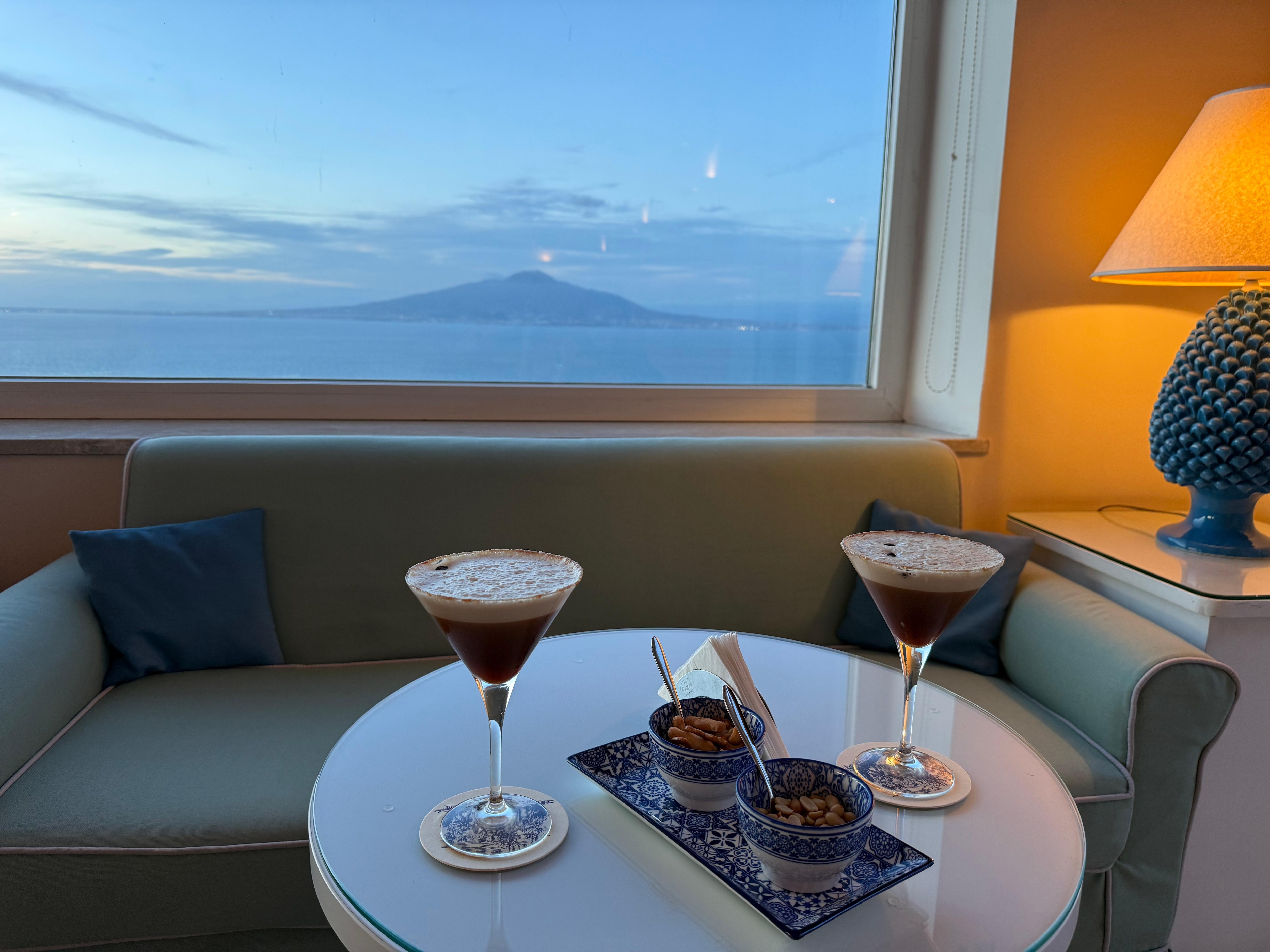 Espresso martinis and a view
