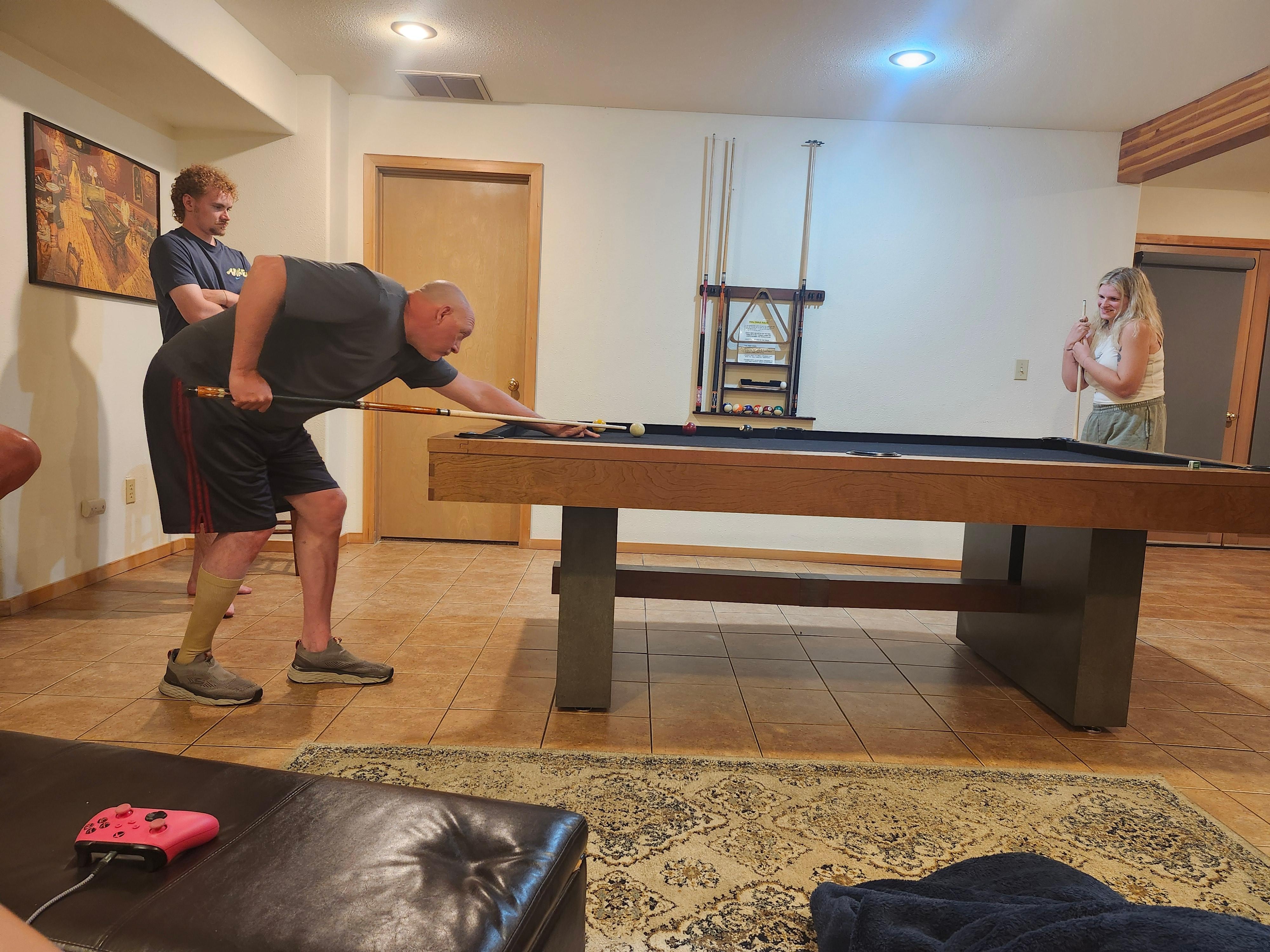 Had a family pool tournament