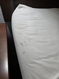 Blood stained sheets