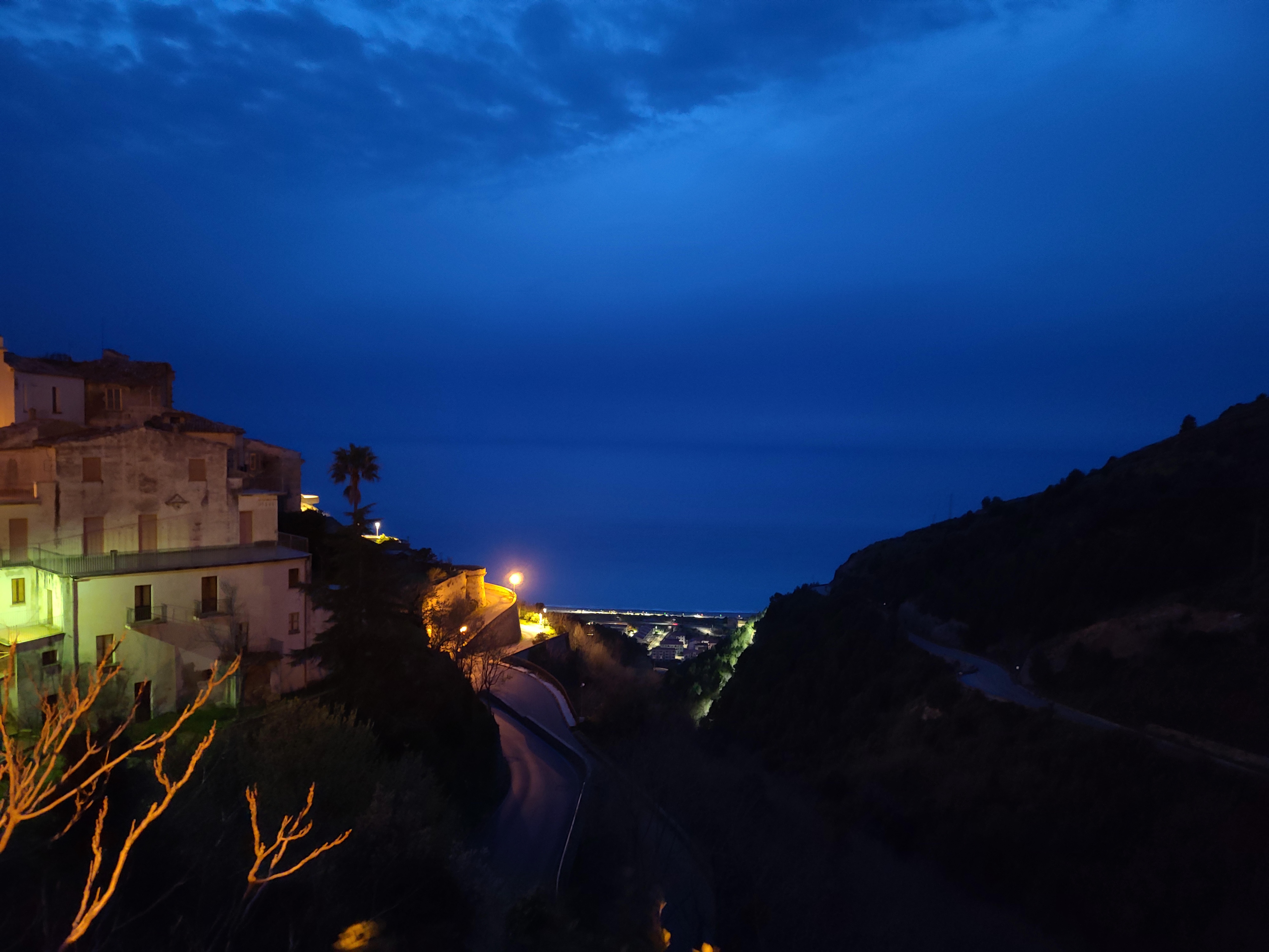 View to ocean from town center