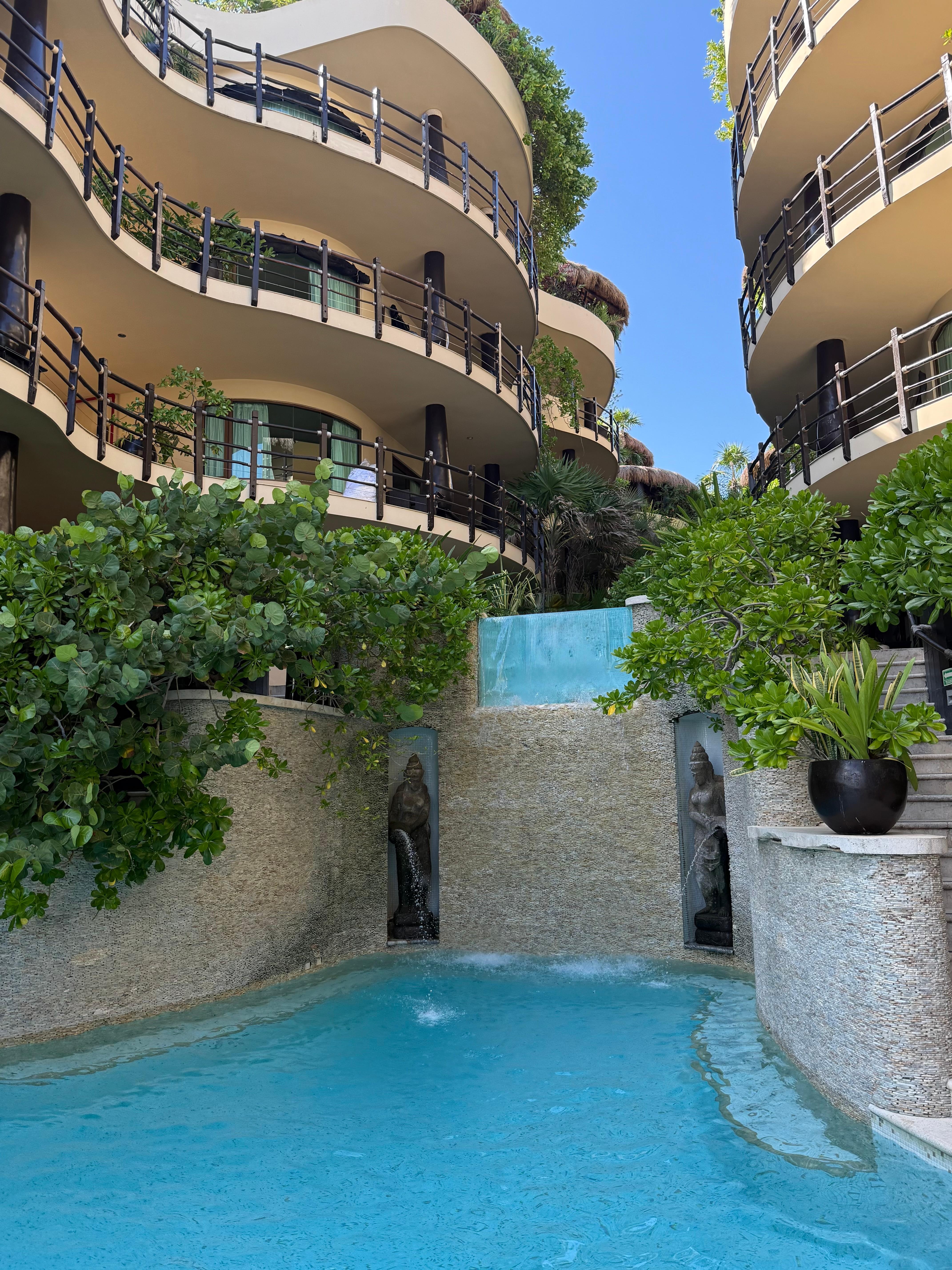 Main heated pool and jacuzzi at the top 